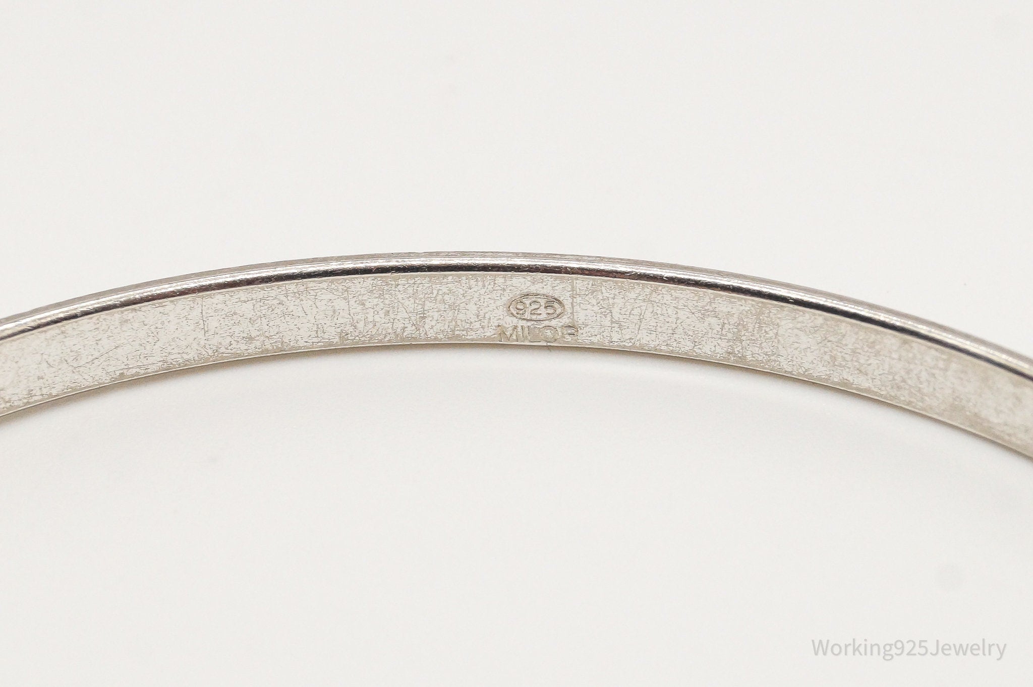 Vintage Italian Designer MILOR Sterling Silver Bangle Bracelet