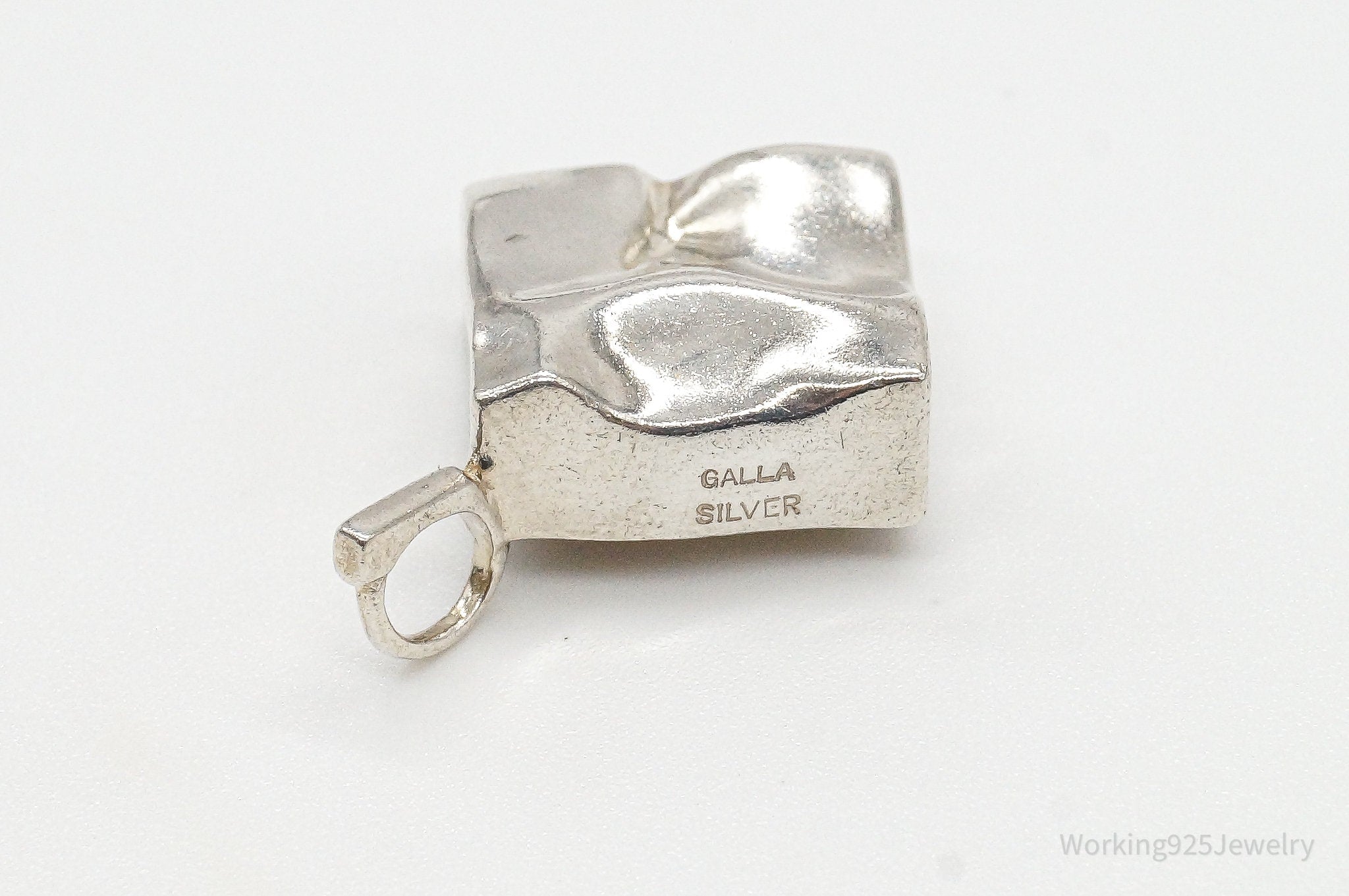 Vintage Galla Modernist Silver Pendant