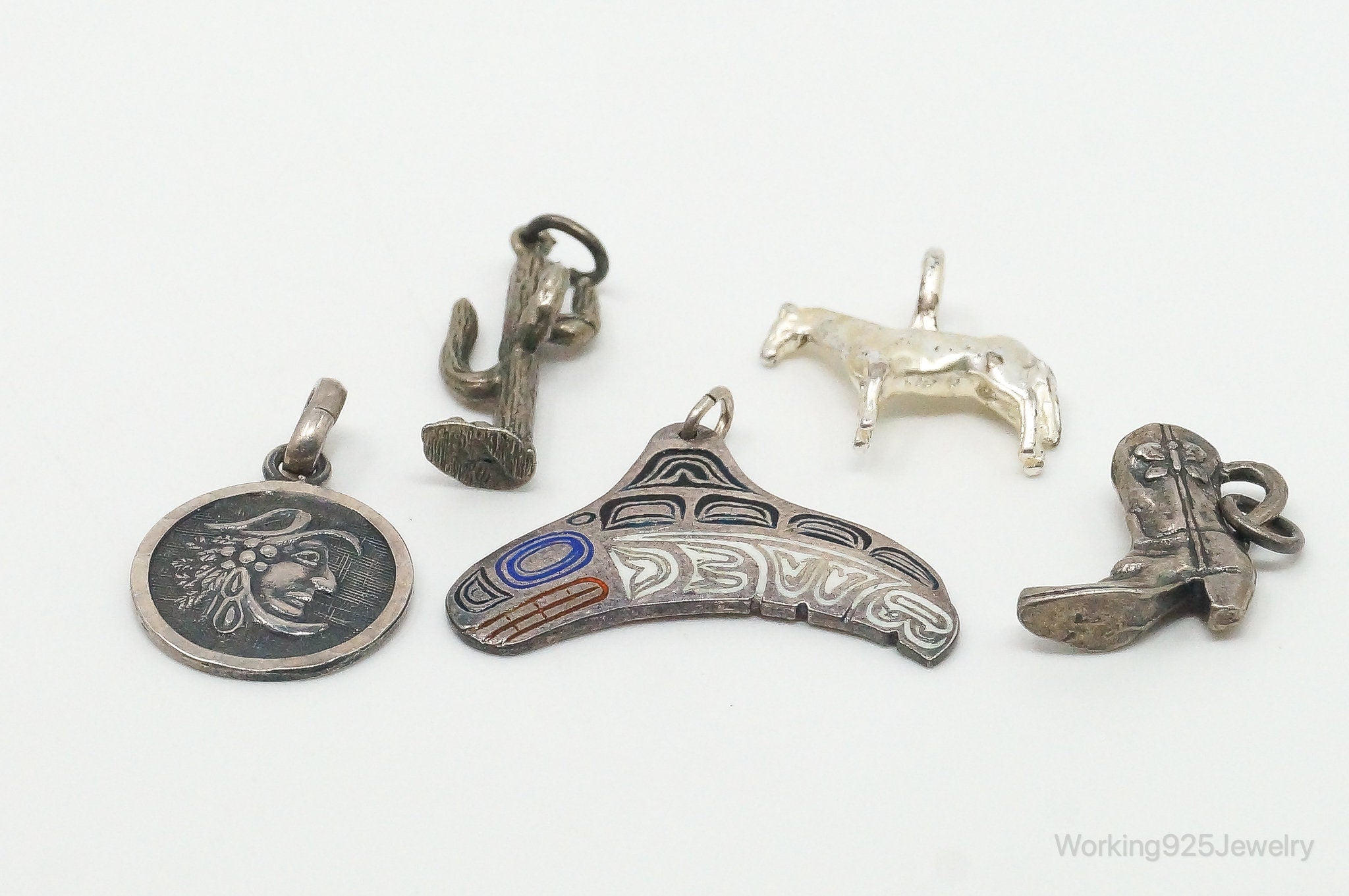 Vintage Antique Native Western Sterling Silver Charms Lot