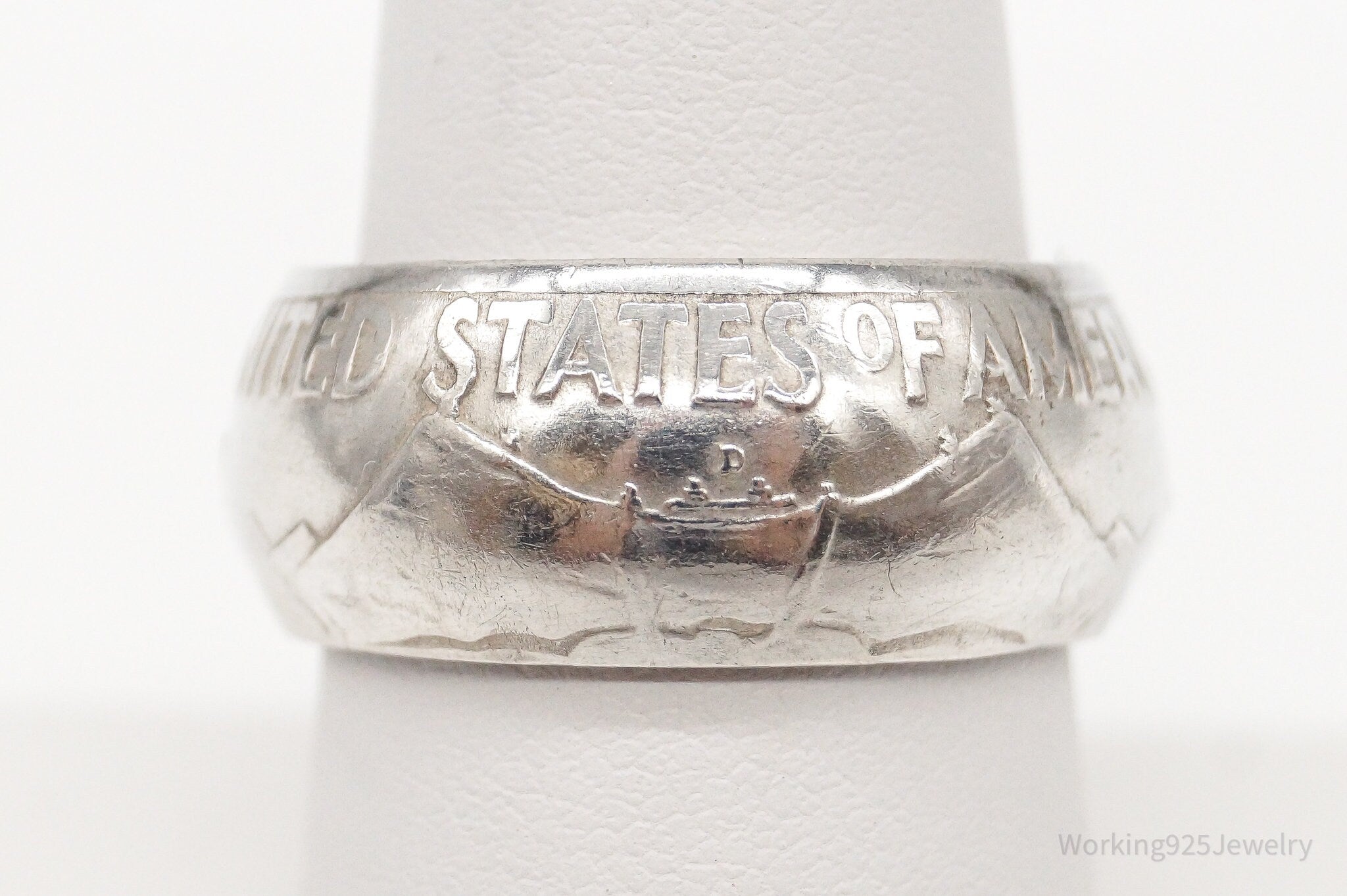 Vintage 1960 Half Dollar Silver Ring - Size 7