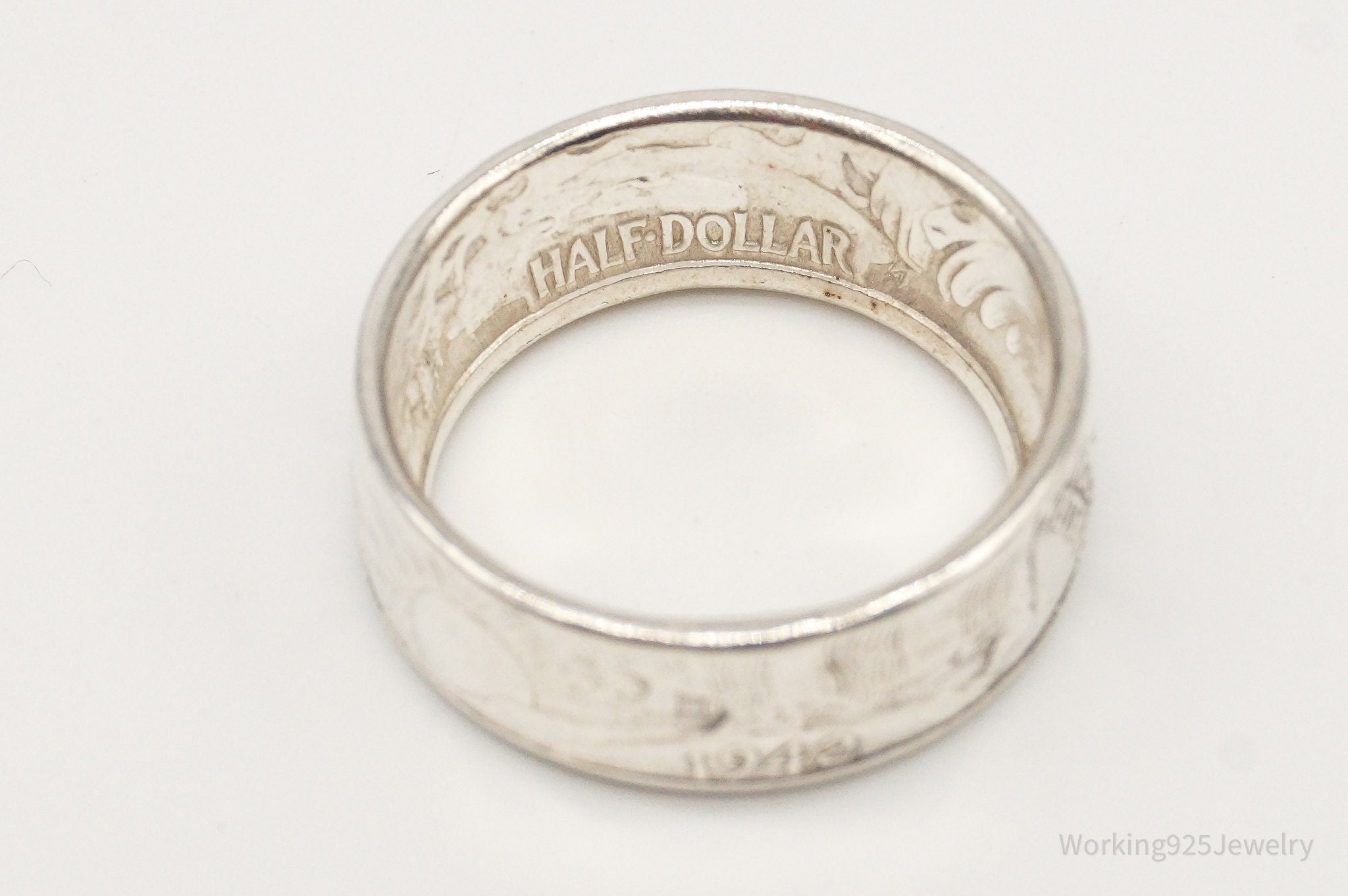 Vintage 1942 Half Dollar Silver Ring - Size 9