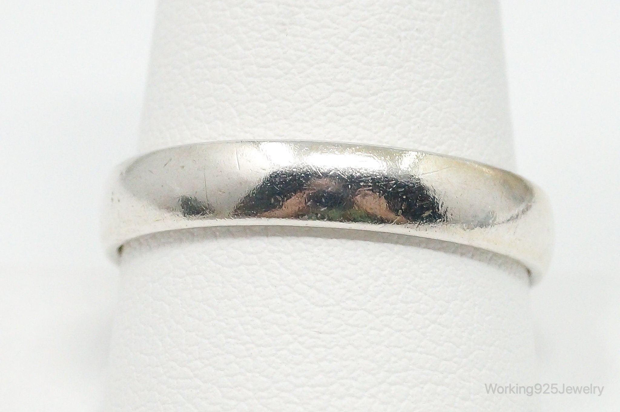 Vintage 18K Gold Sterling Silver Band Ring Size 11