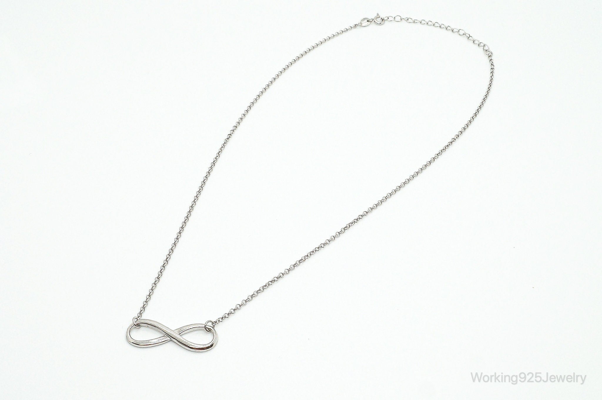 Vintage Infinity Symbol Sterling Silver Necklace