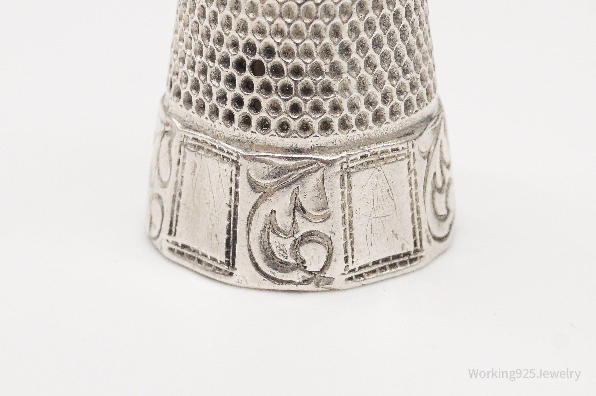 Victorian Antique Sterling Silver Thimble