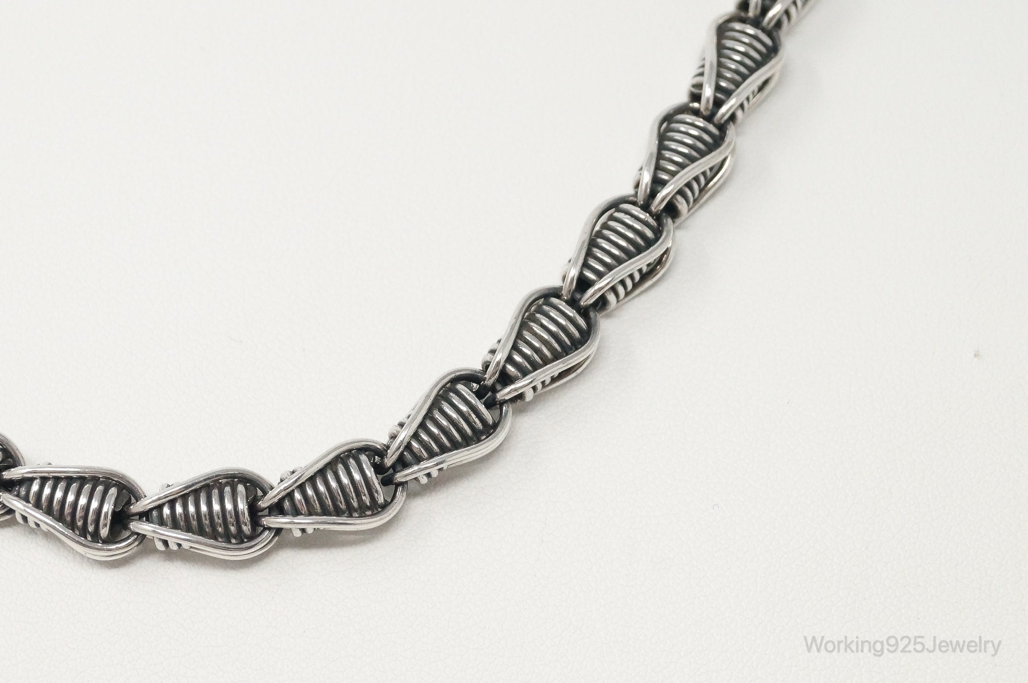 Designer BA Suarti Link Sterling Silver Chain Necklace