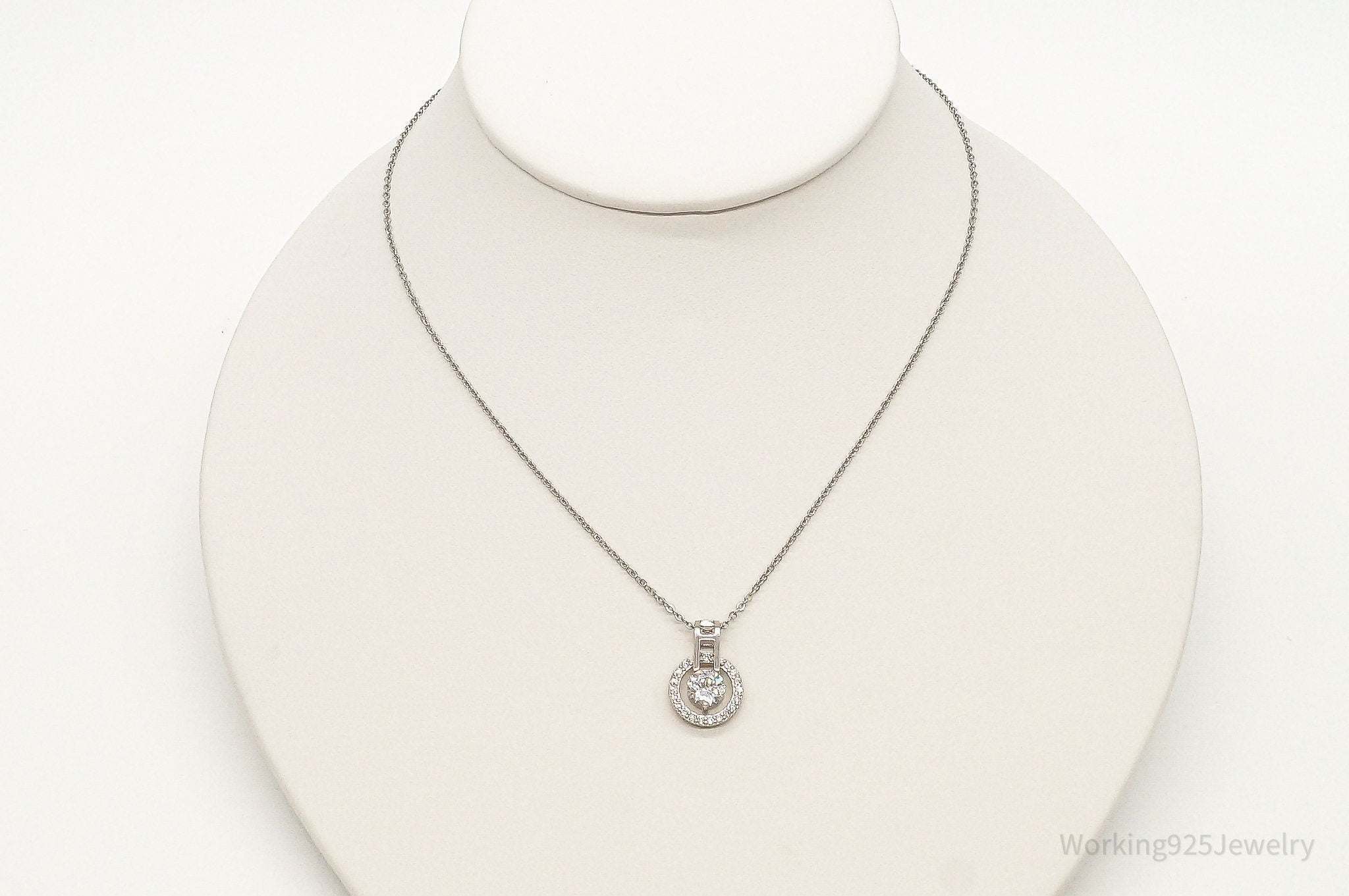 Designer Ryze Cubic Zirconia Sterling Silver Necklace