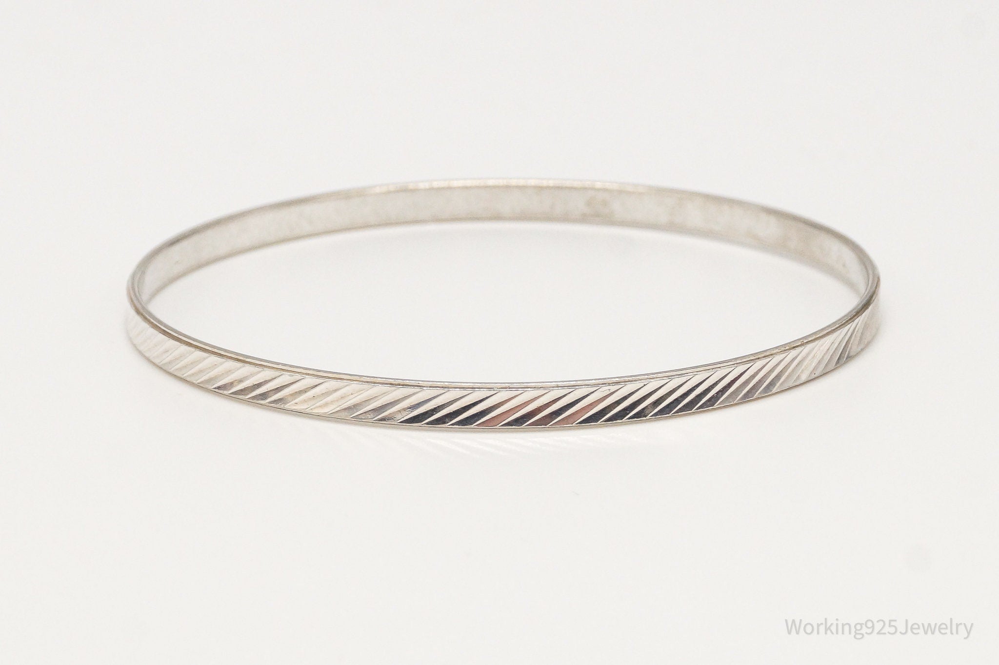 Vintage Italian Designer MILOR Sterling Silver Bangle Bracelet