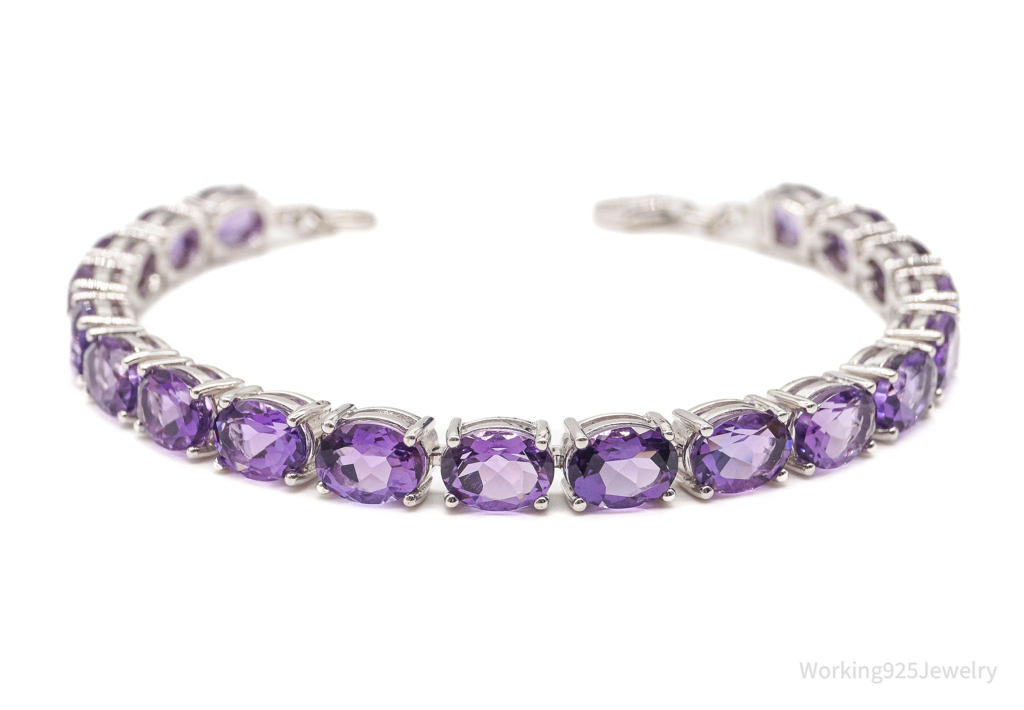 Vintage Designer KH Amethyst Sterling Silver Bracelet