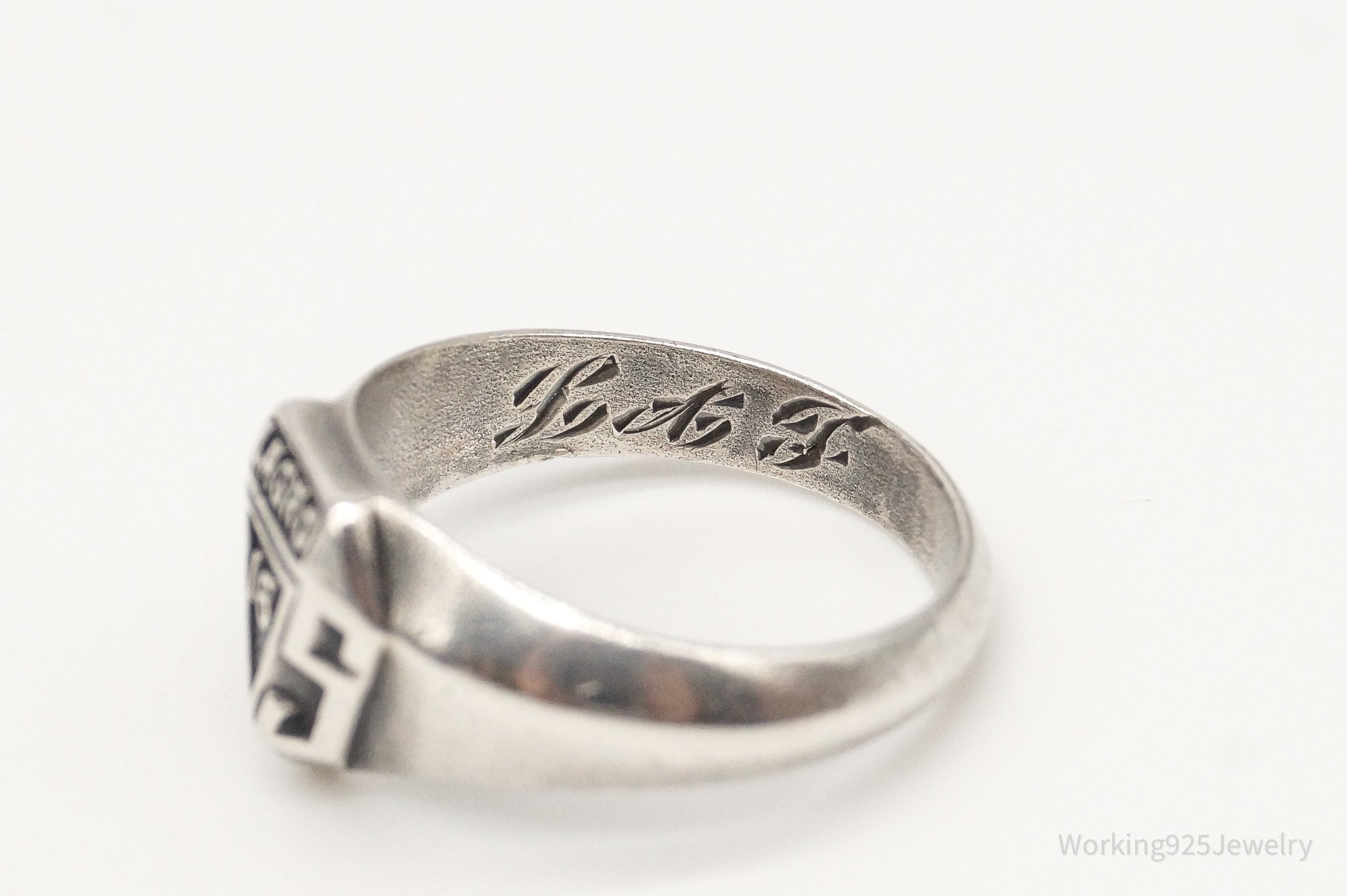 RARE Antique Largo High School 1916 Class Sterling Silver Ring - Size 4.25