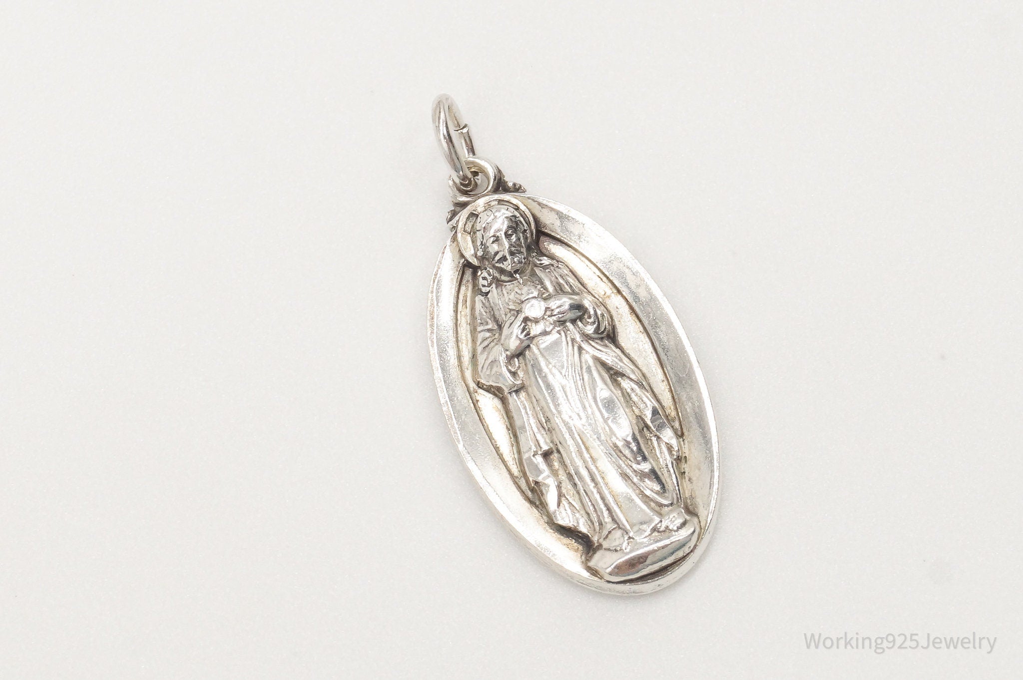 Antique Hayward Jesus Sterling Silver Pendant