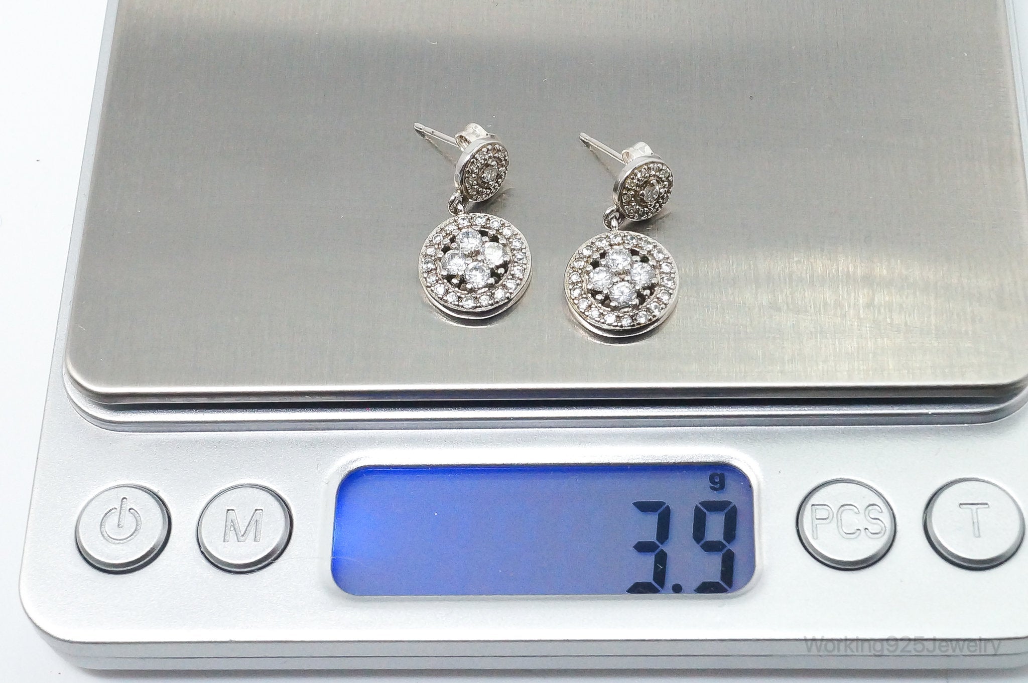 Designer Ross Simons Cubic Zirconia Sterling Silver Earrings