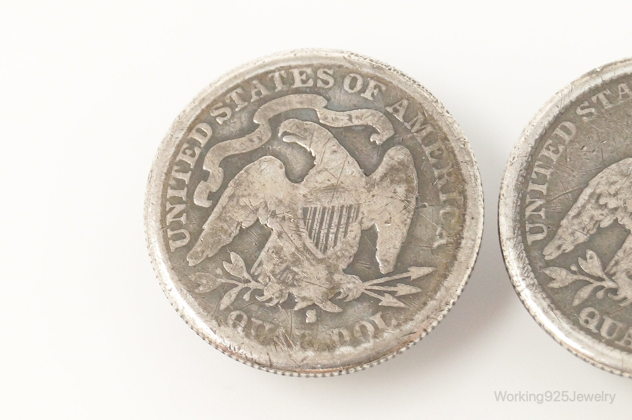 Antique Seated Liberty Coins Silver Cufflinks