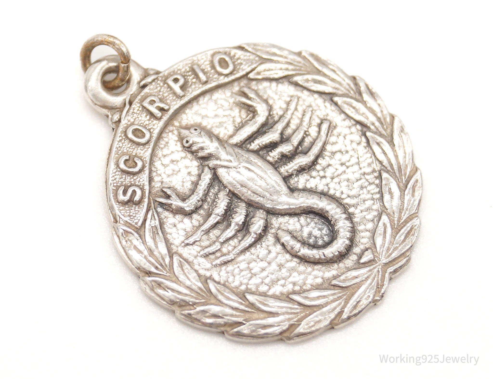 Vintage 1940s Scorpio Sterling Silver Charm