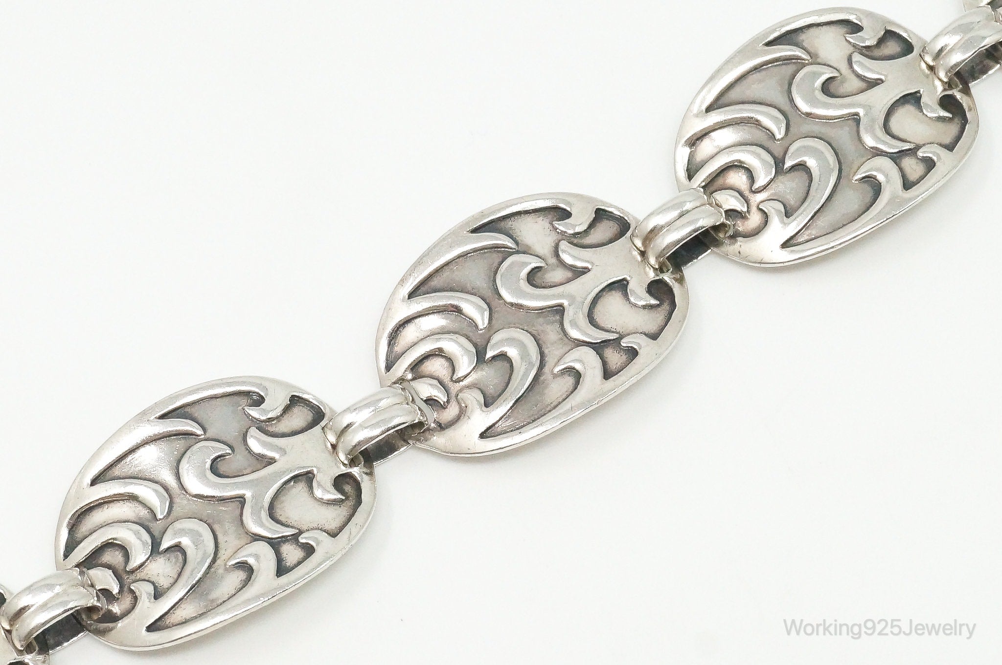 Designer Silpada Waves Panels Sterling Silver Bracelet