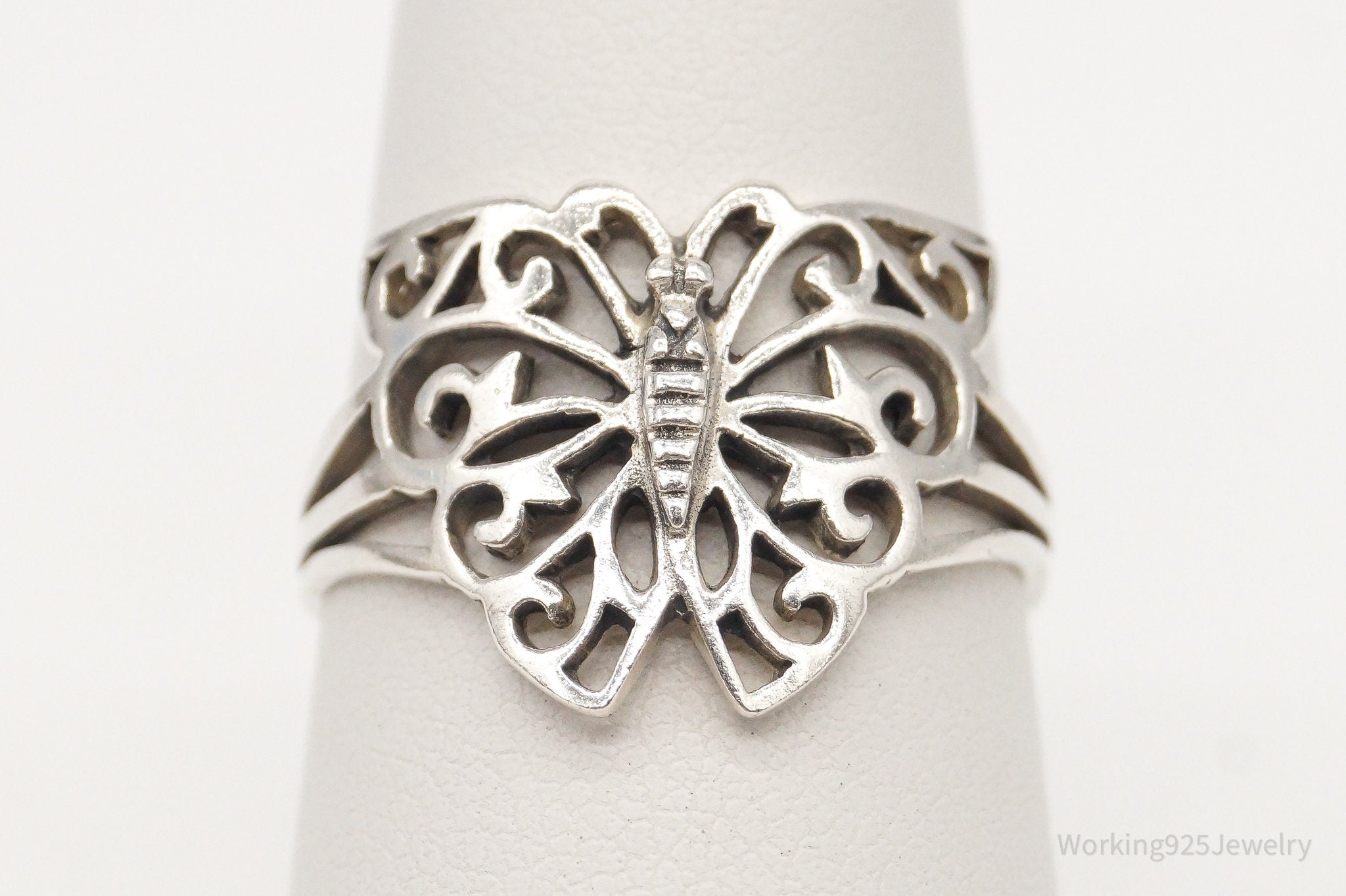 Reserved* Vintage Butterfly Sterling Silver Ring - Size 7.75