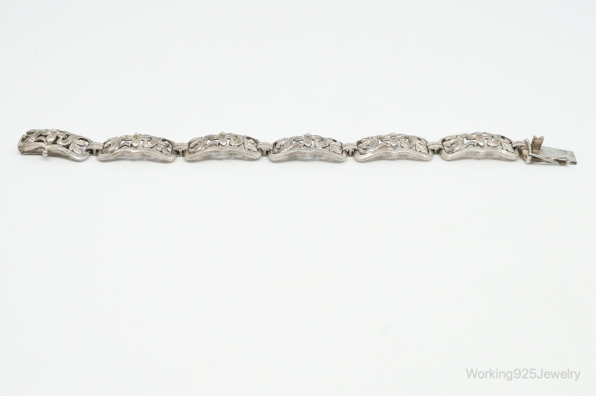 Vintage Art Nouveau 835 Silver Link Bracelet