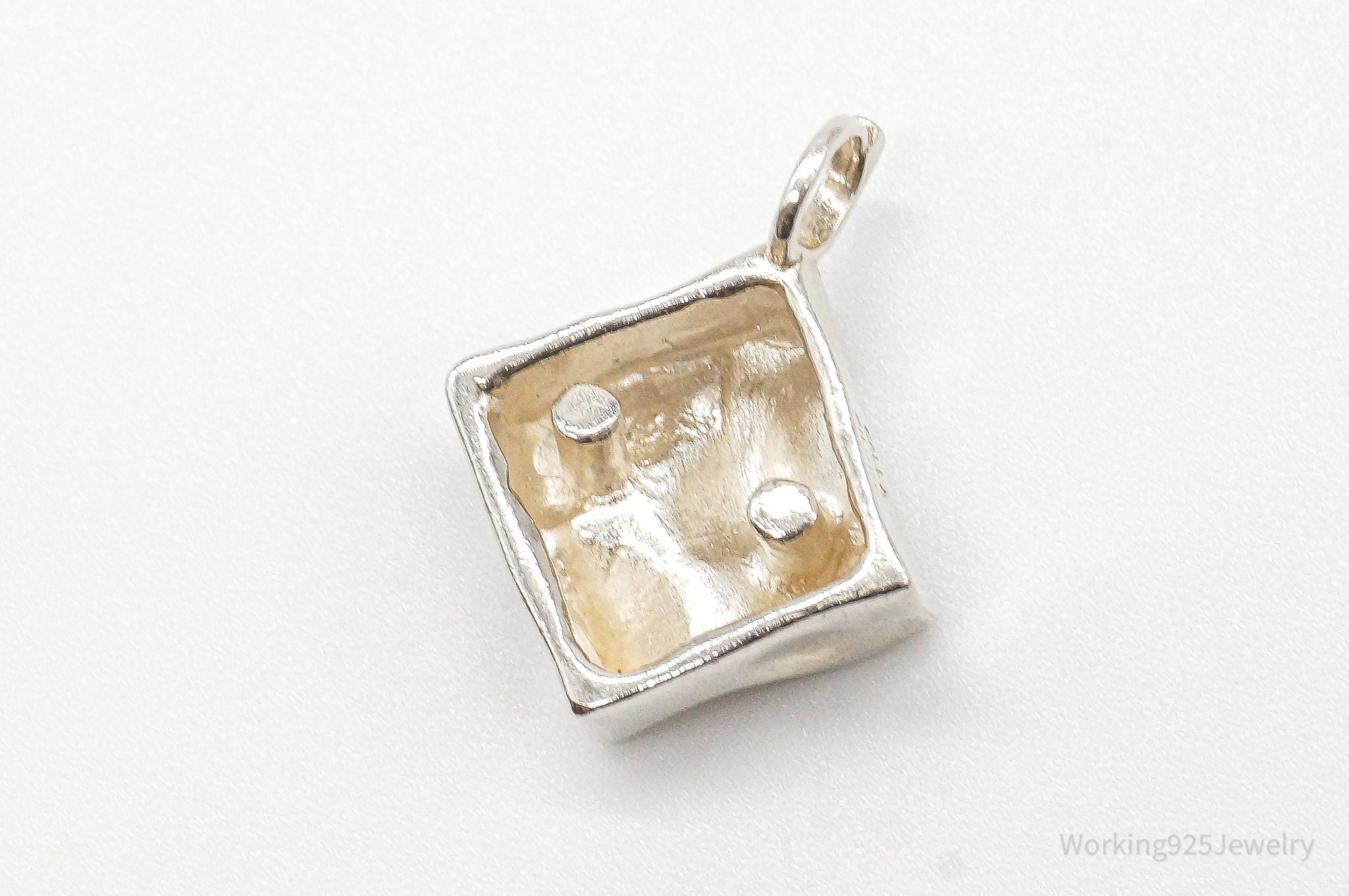 Vintage Galla Modernist Silver Pendant