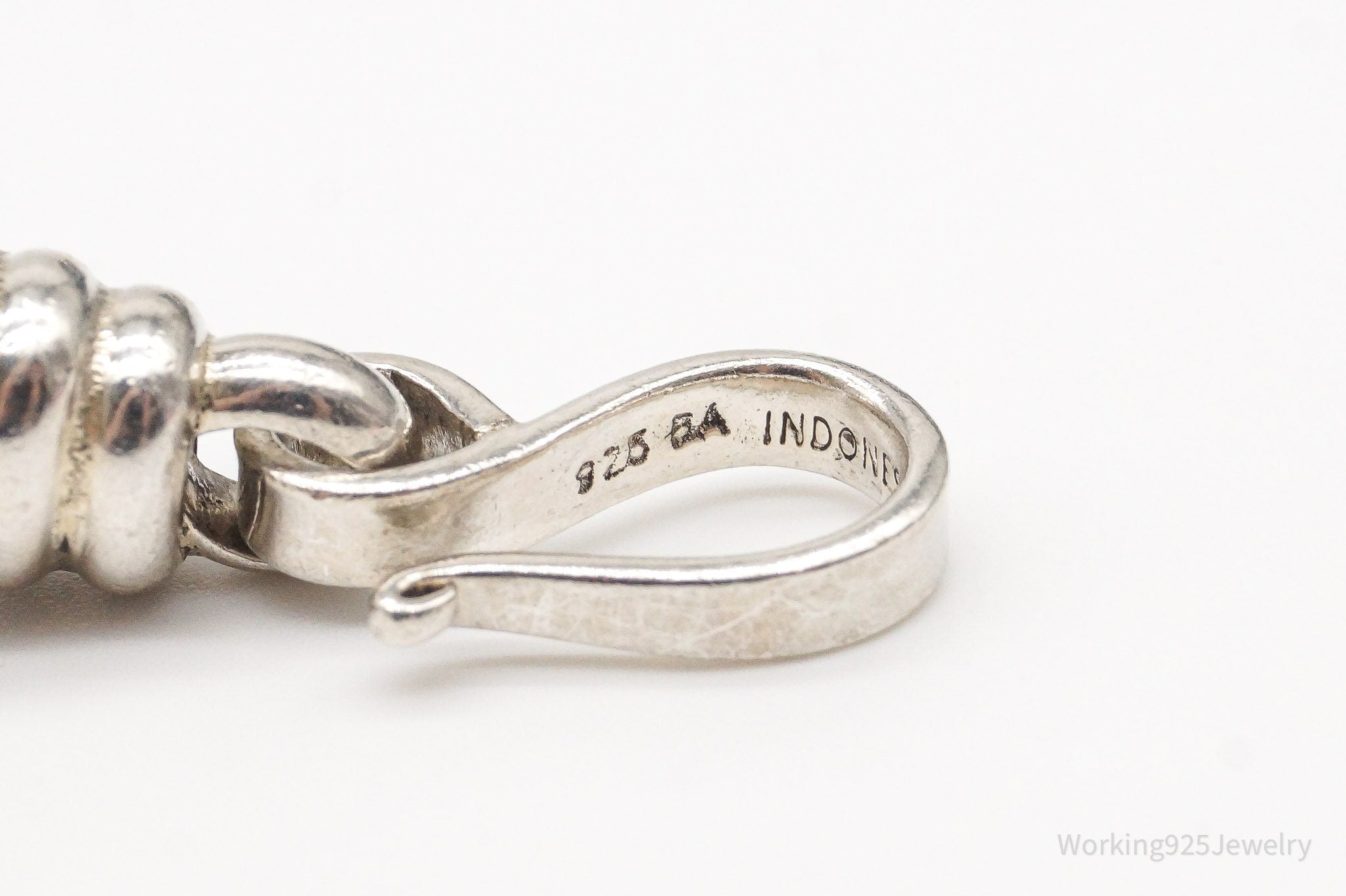 Vintage Designer BA Suarti Large Chain Link Sterling Silver Bracelet