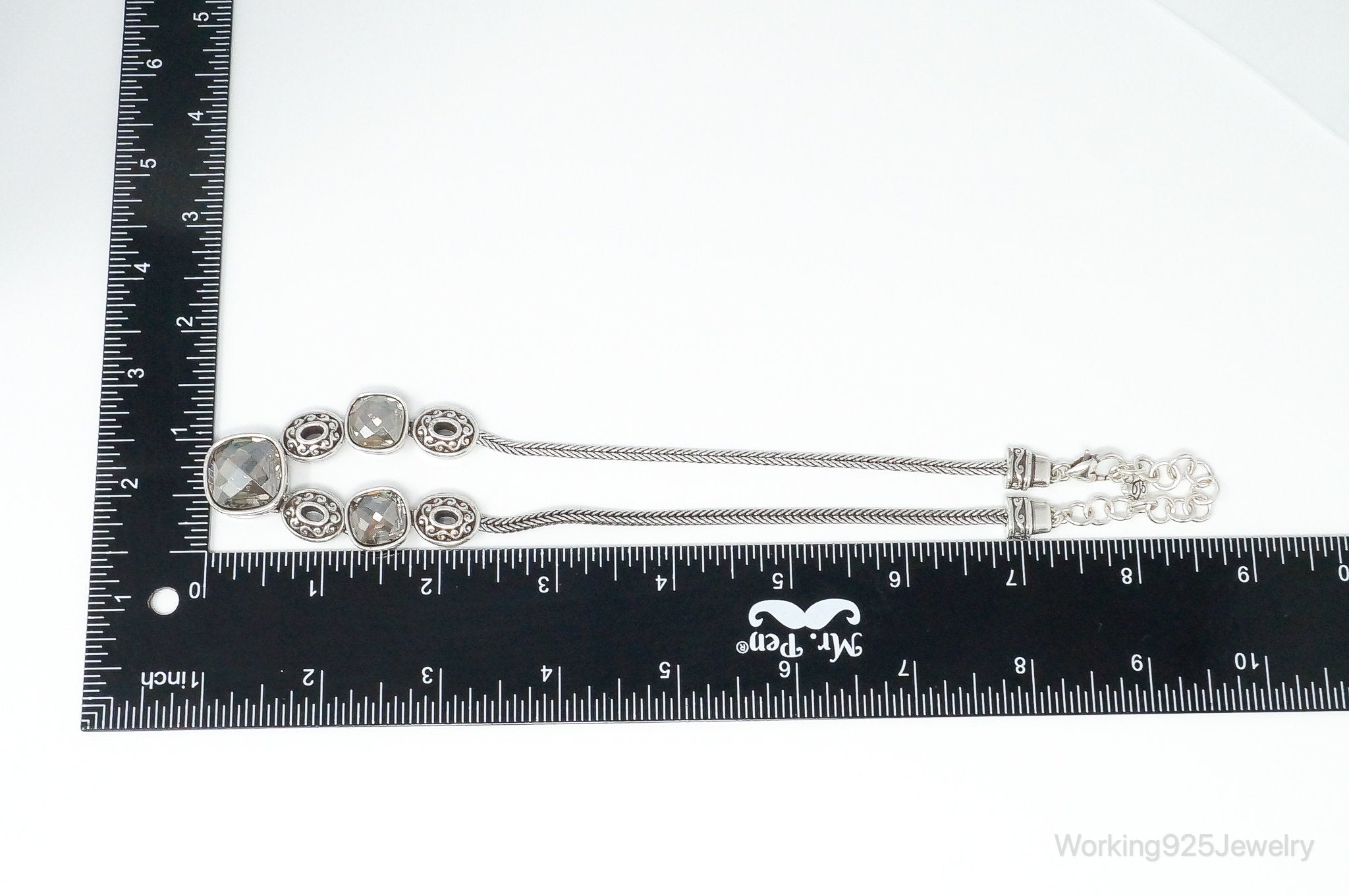 Designer Brighton 'Venus Rising" Crystal Toggle Sterling Silver Necklace