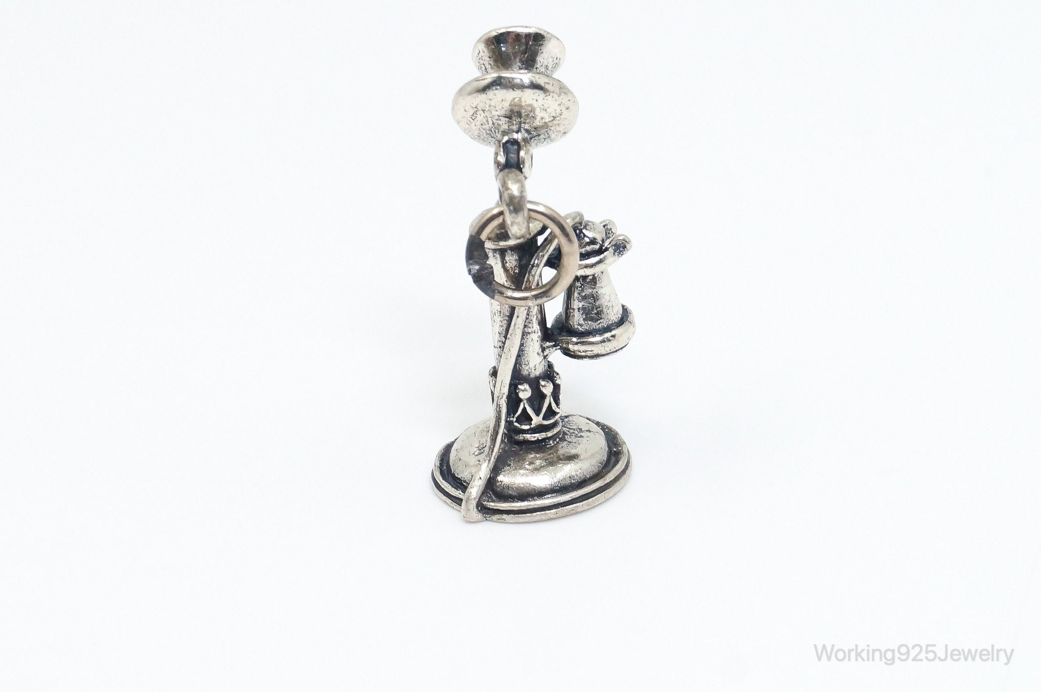 Vintage Beau Telephone Sterling Silver Charm Pendant