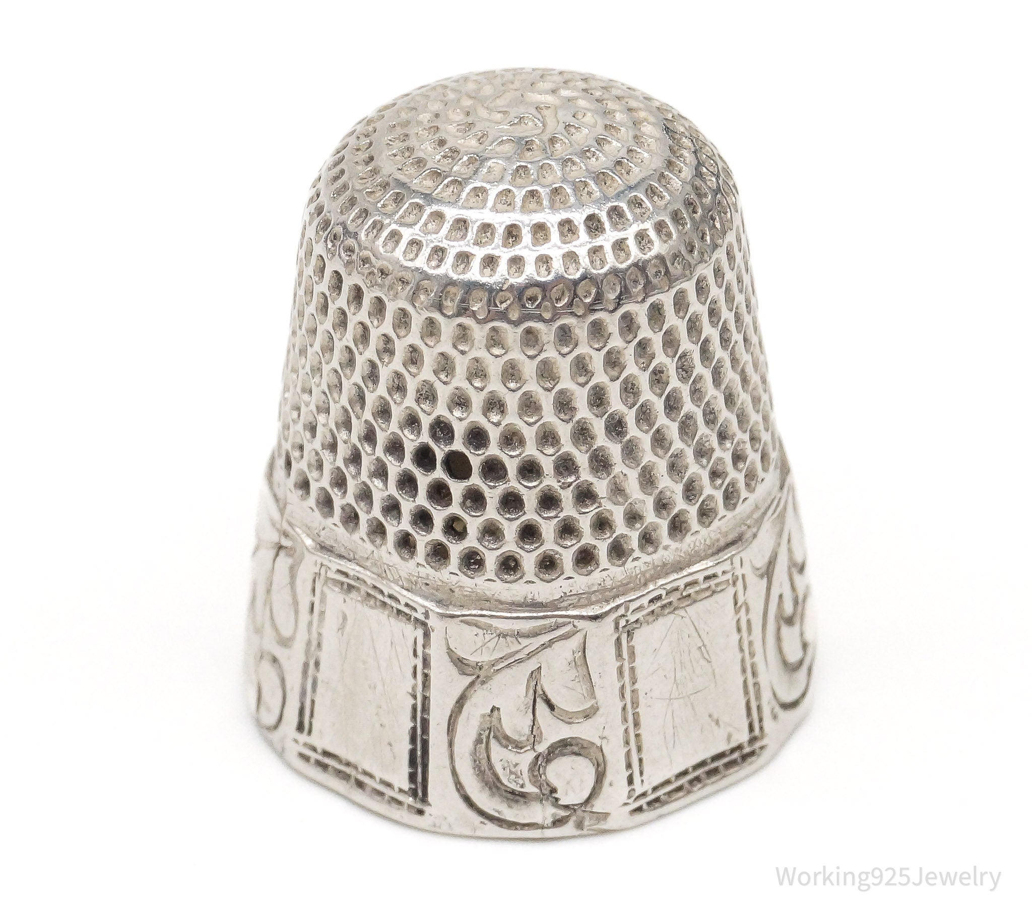 Victorian Antique Sterling Silver Thimble