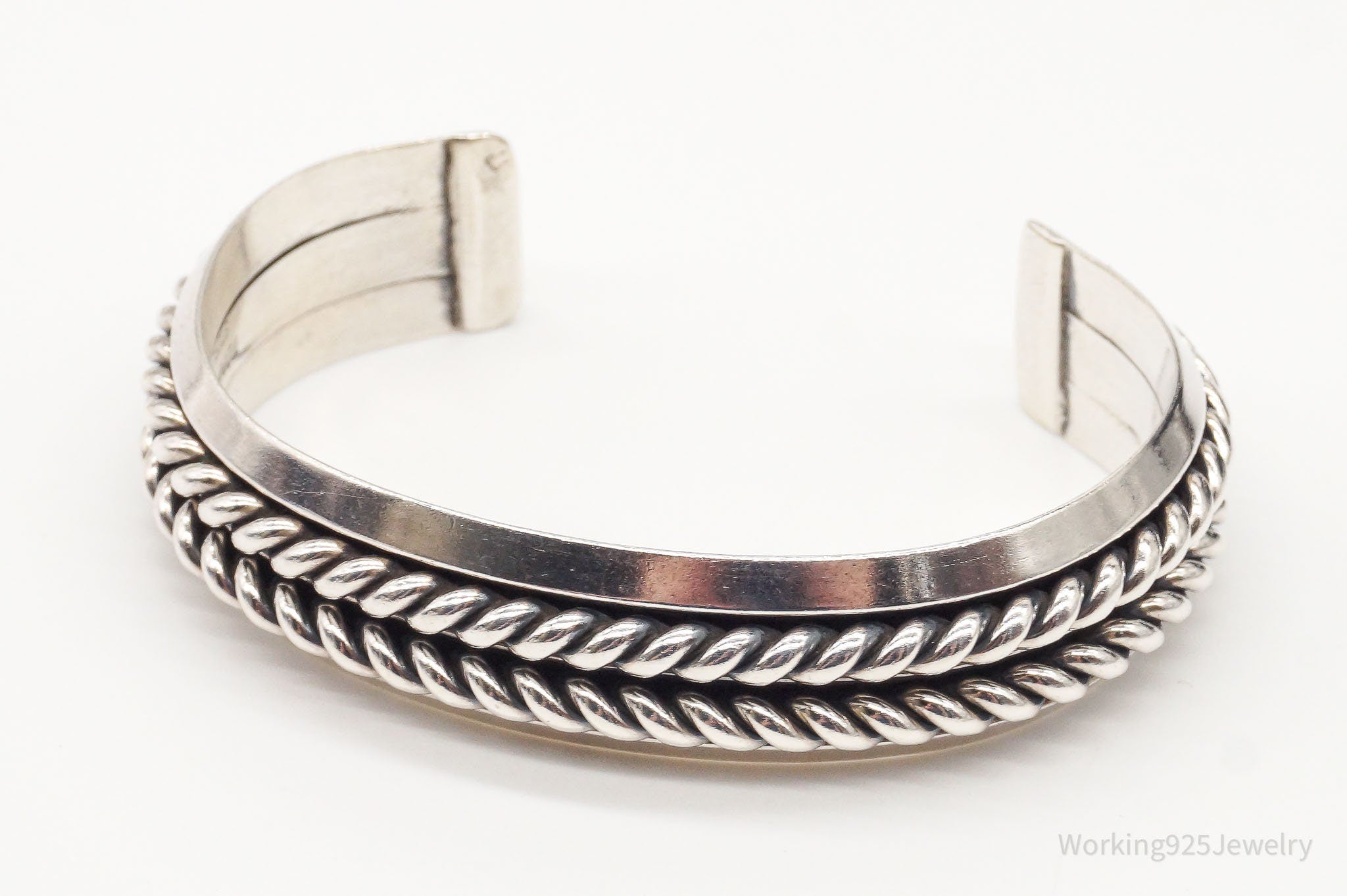 Vintage Handmade Native American Tom Hawk Sterling Silver Cuff Bracelet