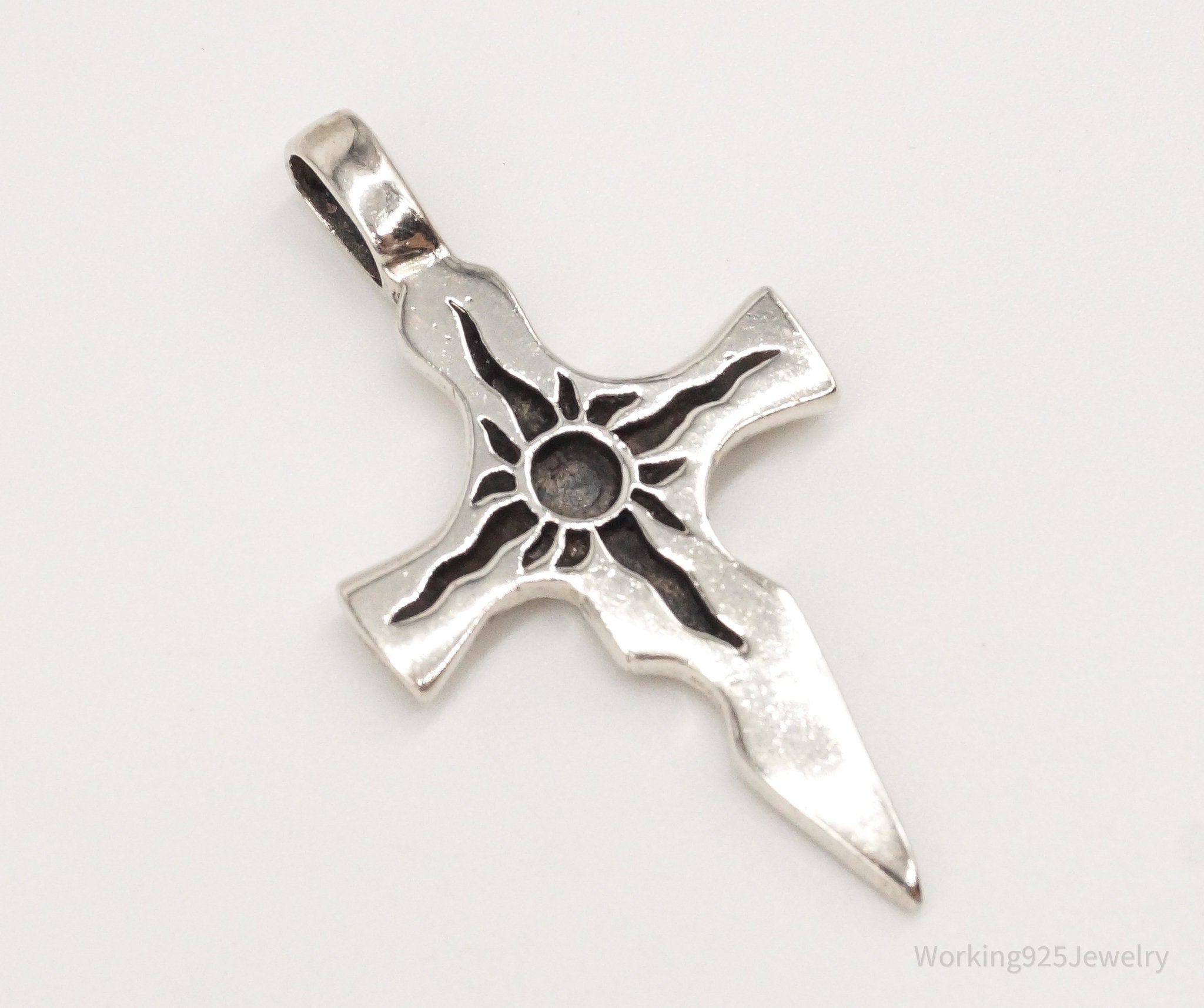 Vintage Cross Sterling Silver Pendant