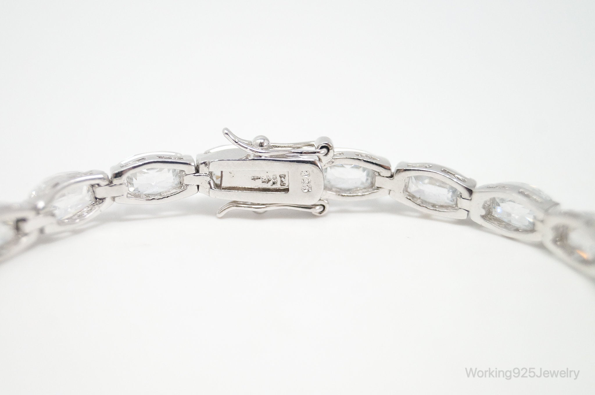 Vintage Designer FAS Cubic Zirconia Sterling Silver Tennis Bracelet