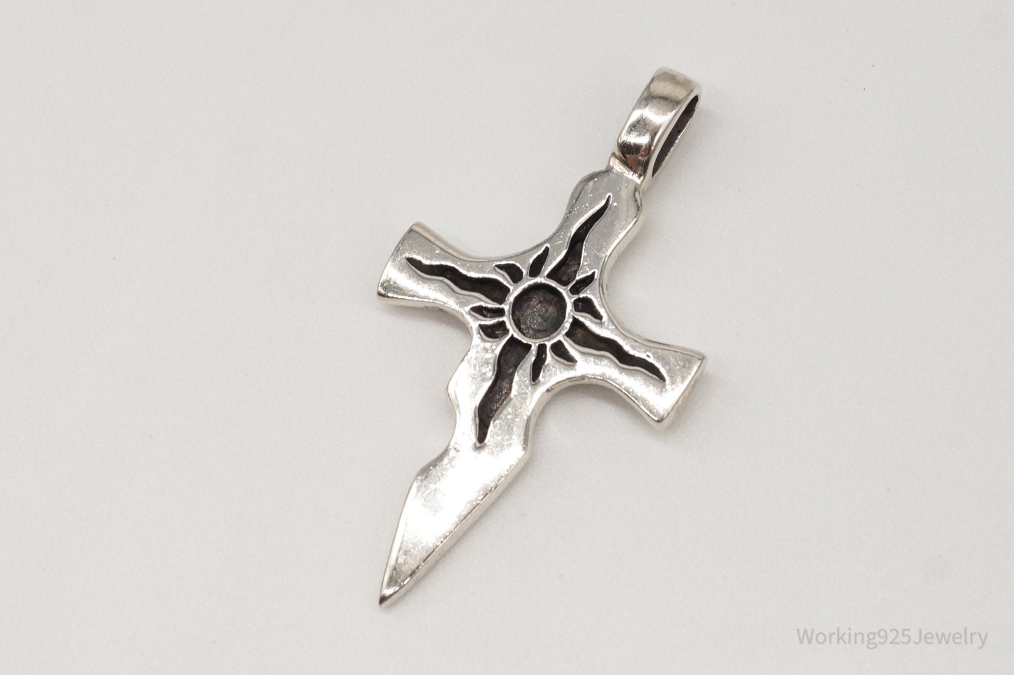 Vintage Cross Sterling Silver Pendant