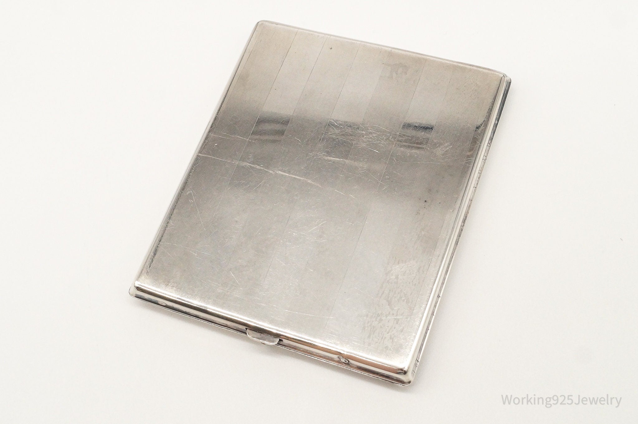 RARE Antique CCLCC Etched Sterling Silver Cigarette Card Case