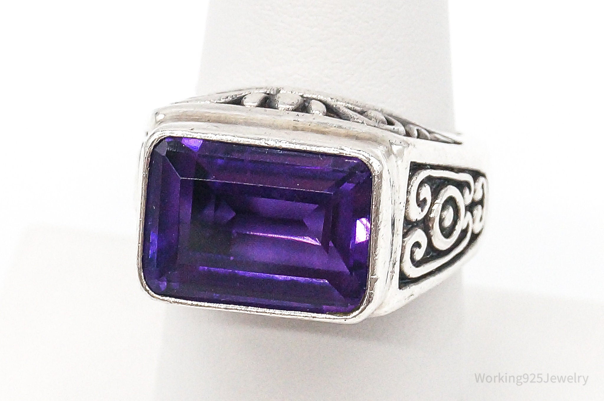 Vintage Amethyst Sterling Silver Ring Size 7