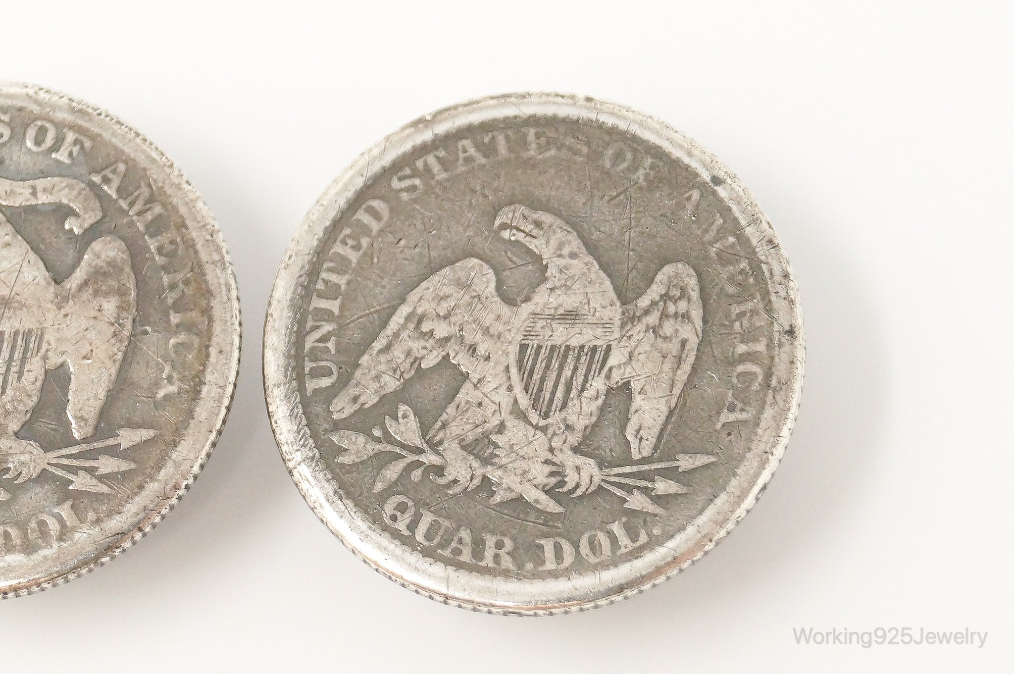 Antique Seated Liberty Coins Silver Cufflinks