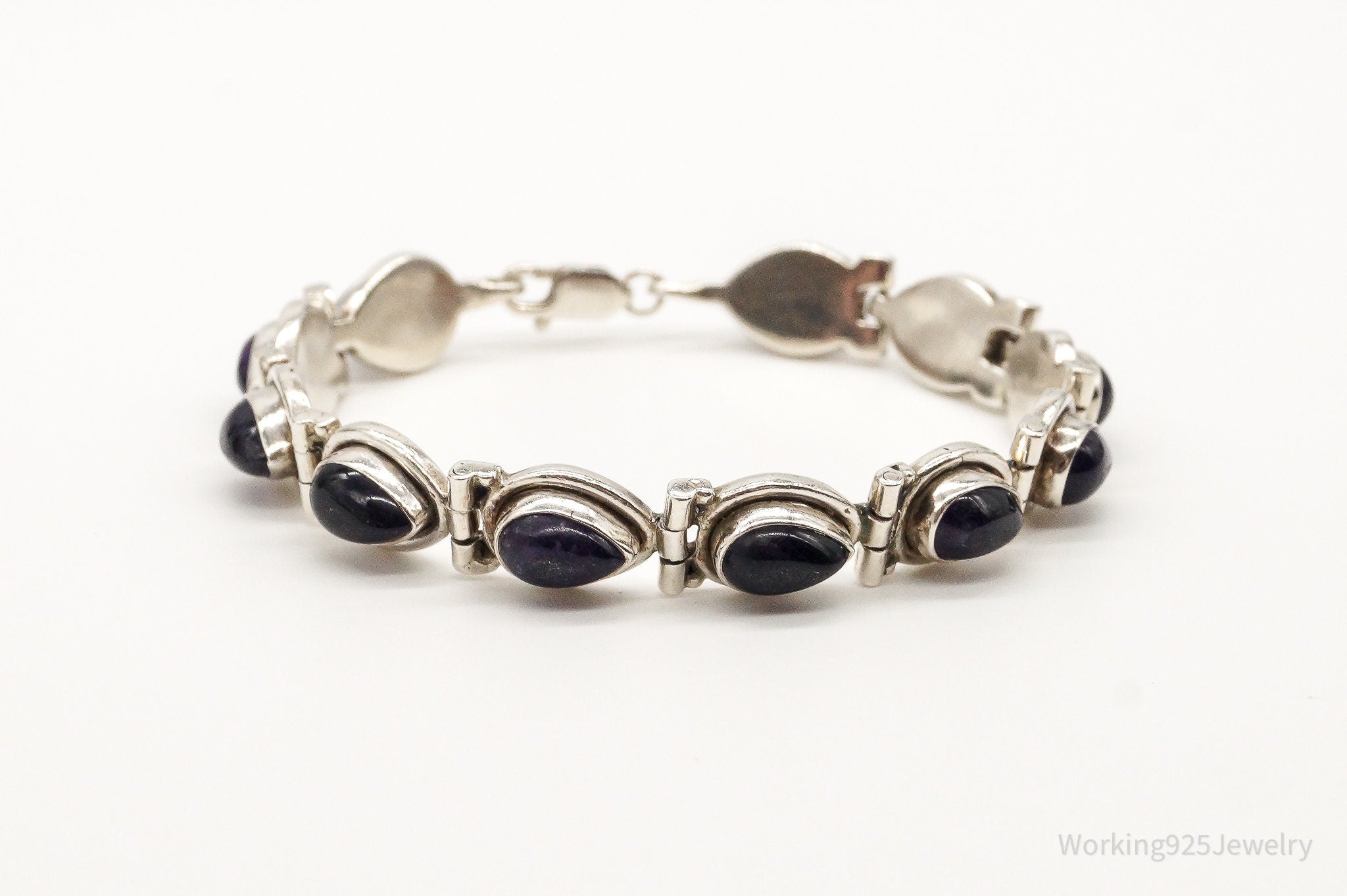 Vintage Amethyst Sterling Silver Bracelet