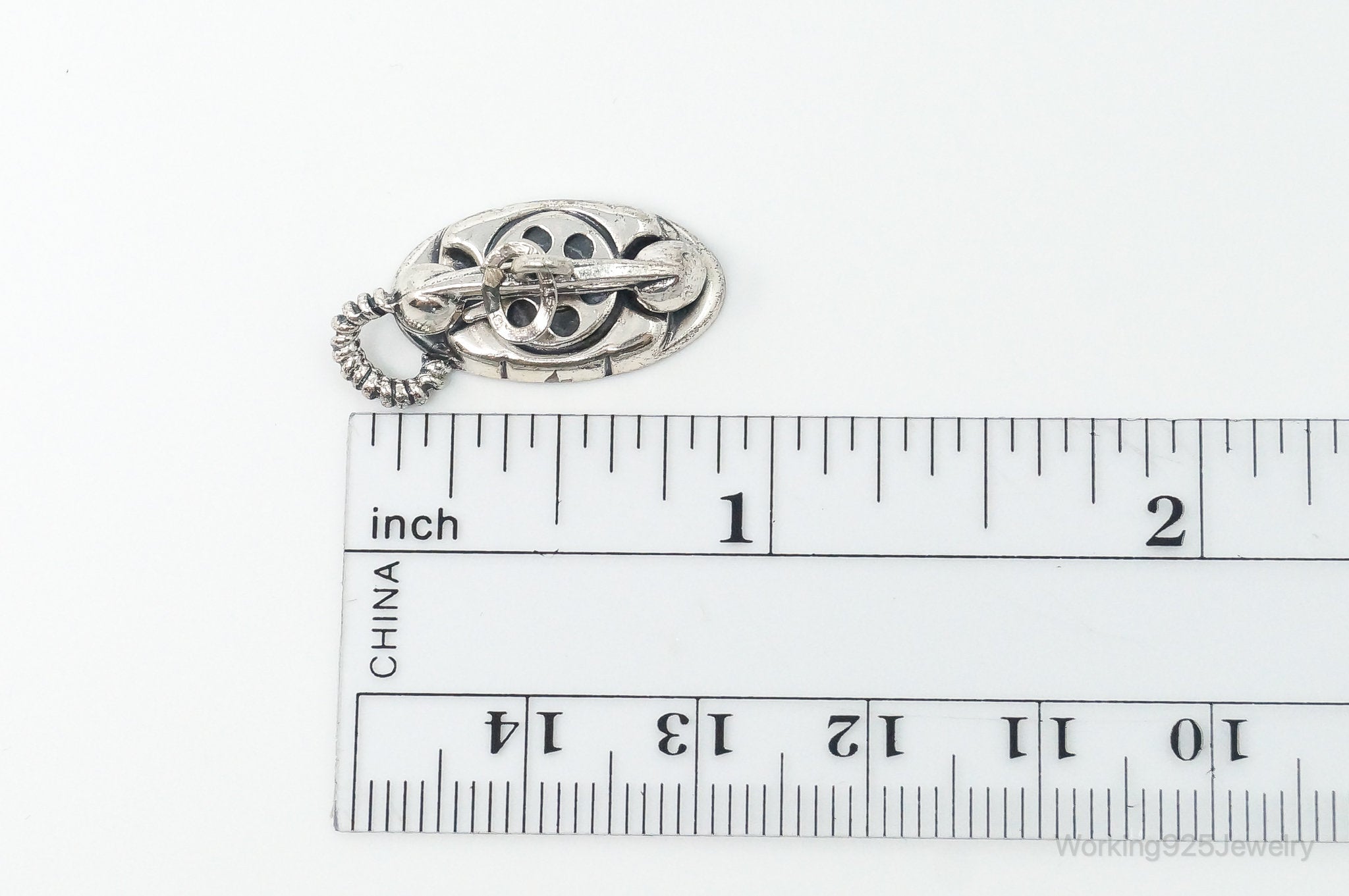 Vintage Beau Telephone Moving Dial Sterling Silver Charm Pendant