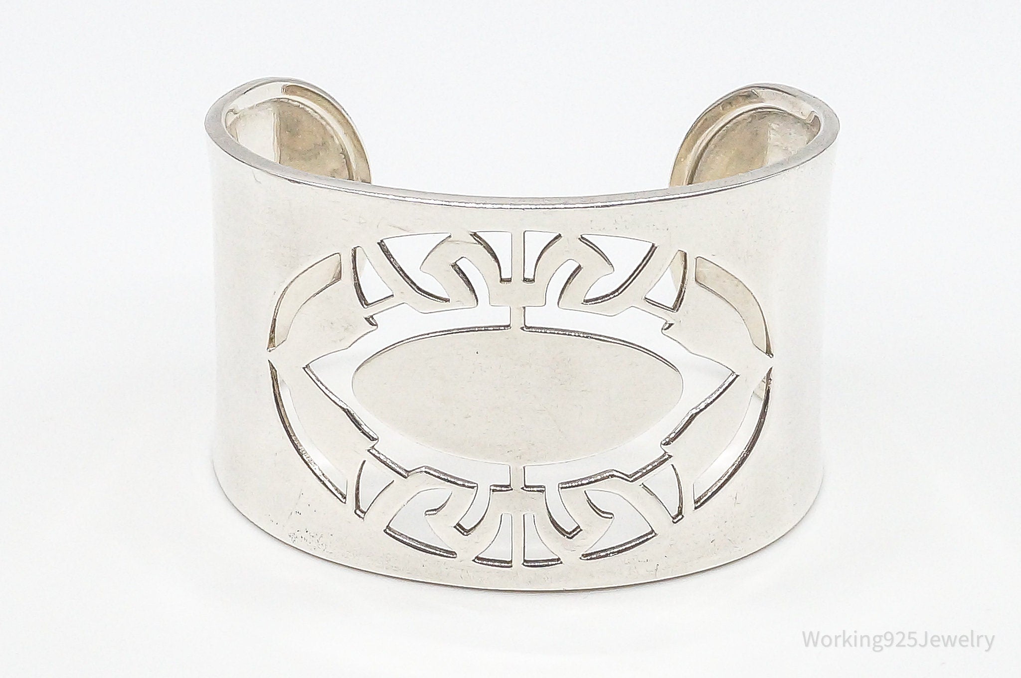 Designer ELLE Ruby Sterling Silver Cuff Bracelet