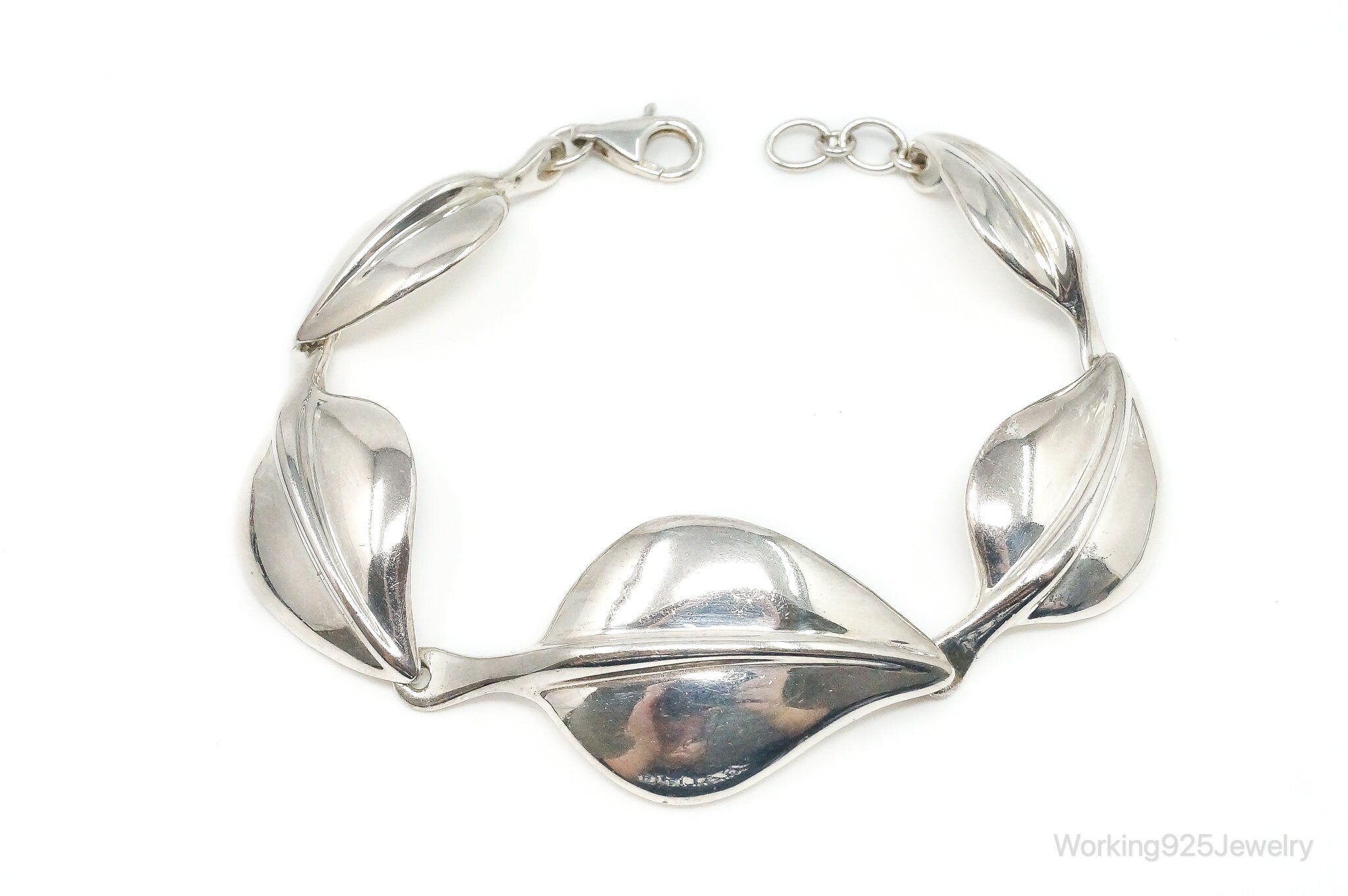 Robert Lee Morris RLM Leaf Link Modernist Sterling Silver Bracelet