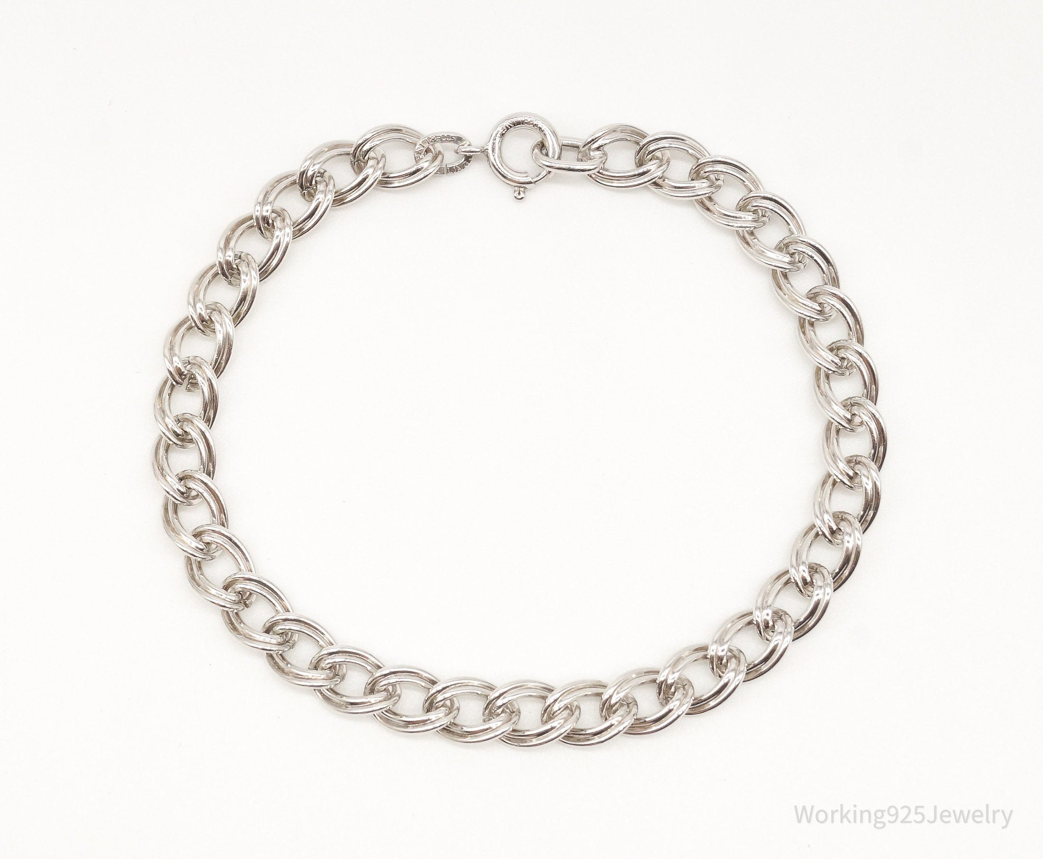 Antique JB Sterling Silver Chainlink Bracelet