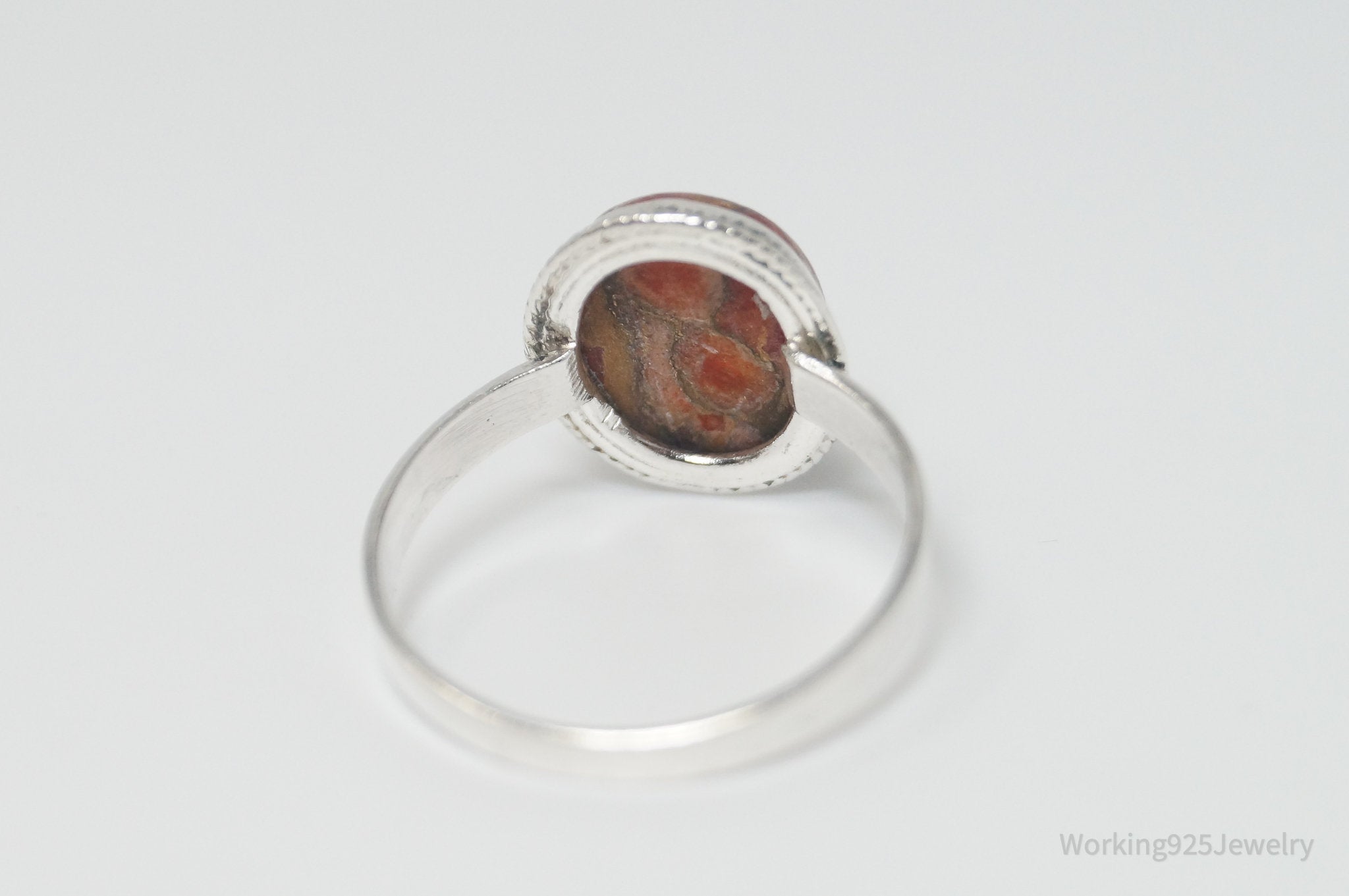 Vintage Jasper Southwestern Sterling Silver Ring - Sz 9