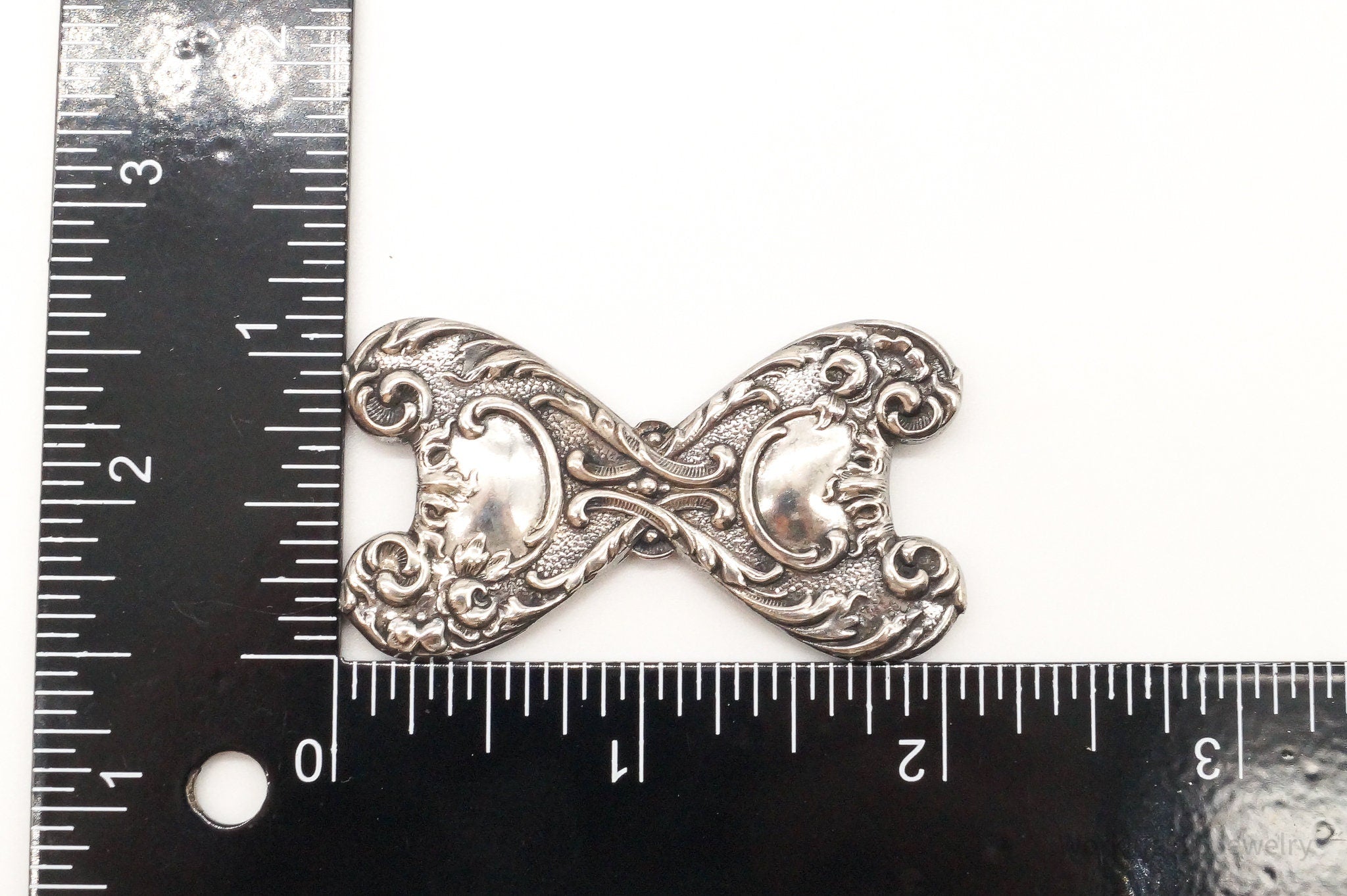 Antique Signed 3 B Floral Repousse Sterling Silver Collectable