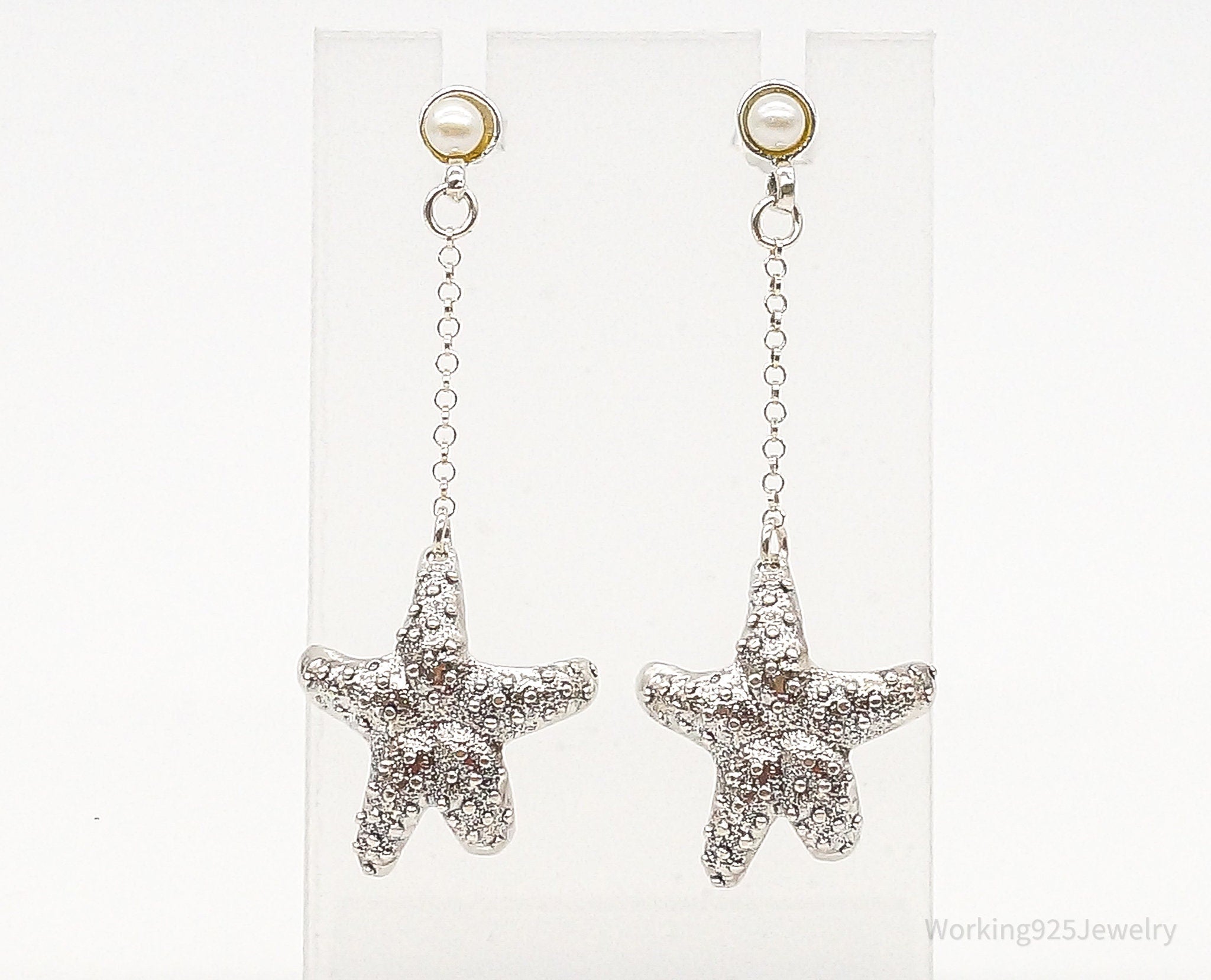 Star Fish Sterling Silver Earrings