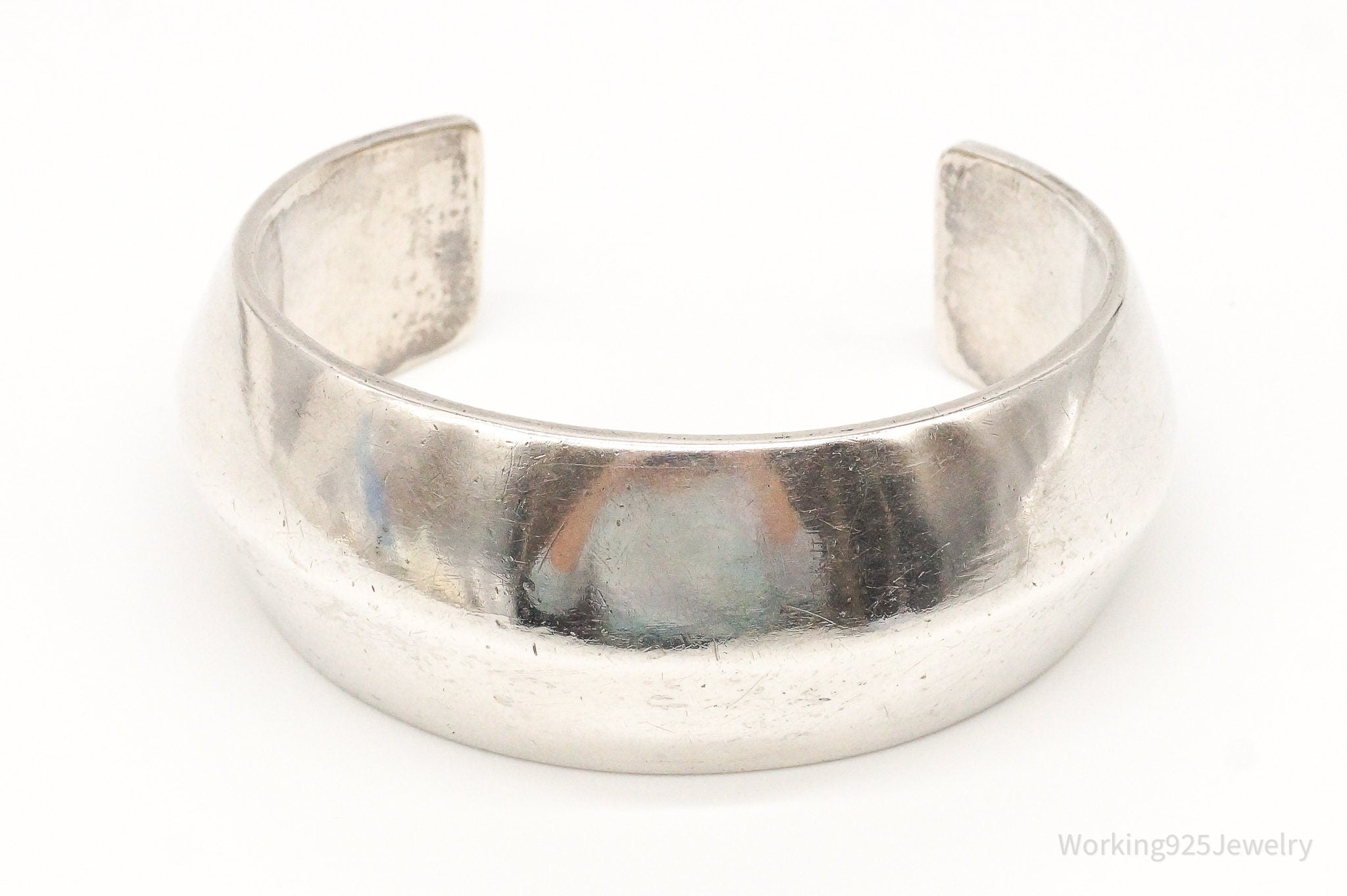 RARE Danish Museum Designer Thor Selzer Wide Sterling Silver Bracelet