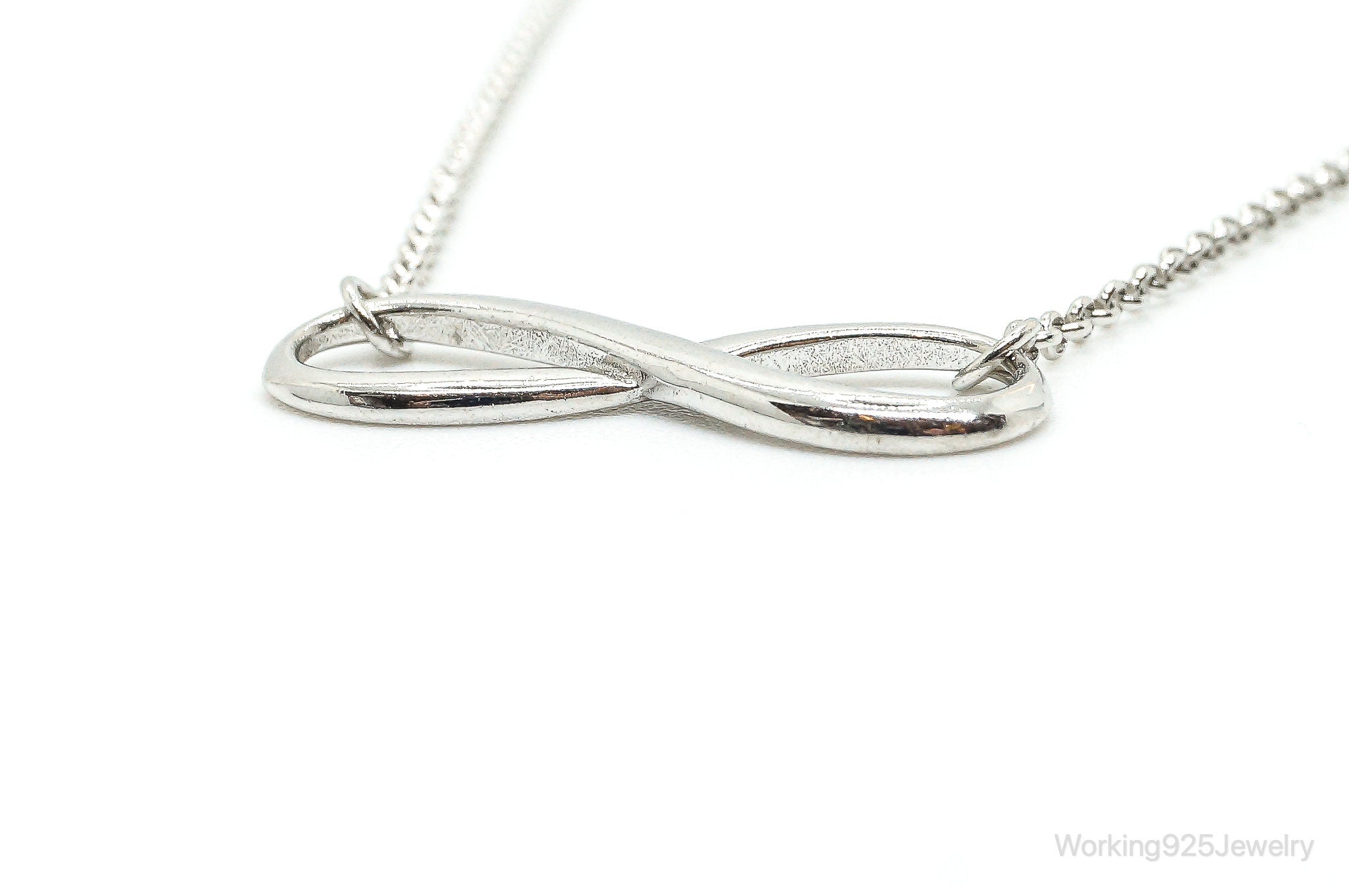 Vintage Infinity Symbol Sterling Silver Necklace