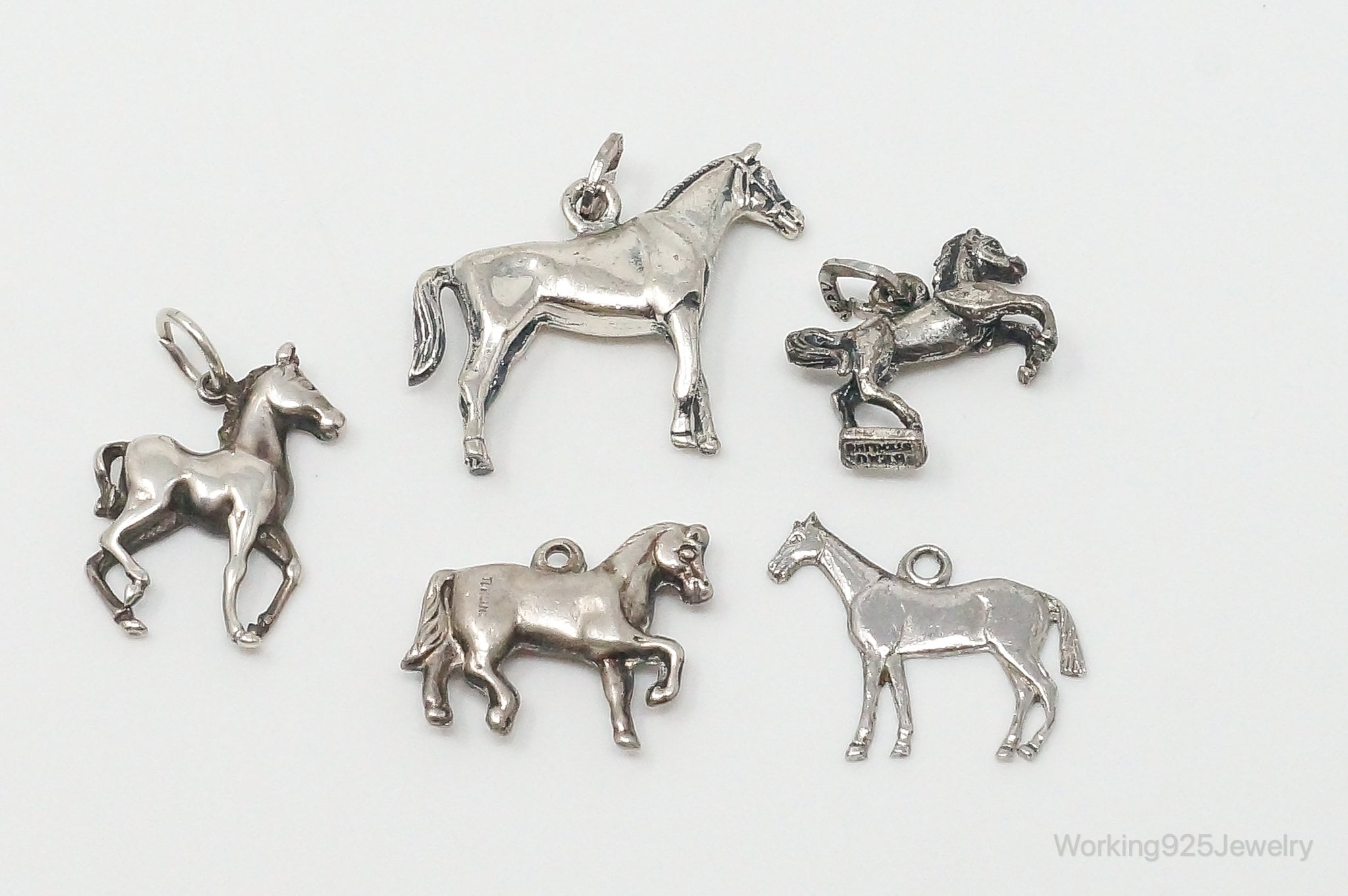 Vintage Antique Horses Sterling Silver Charms Lot