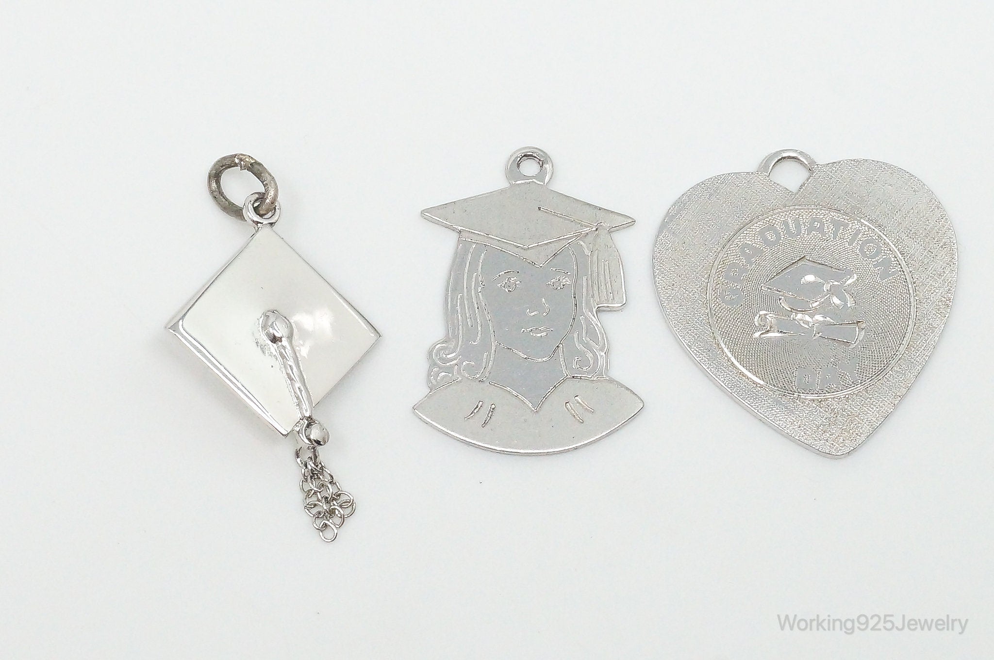 Vintage Graduation Sterling Silver Charms Lot