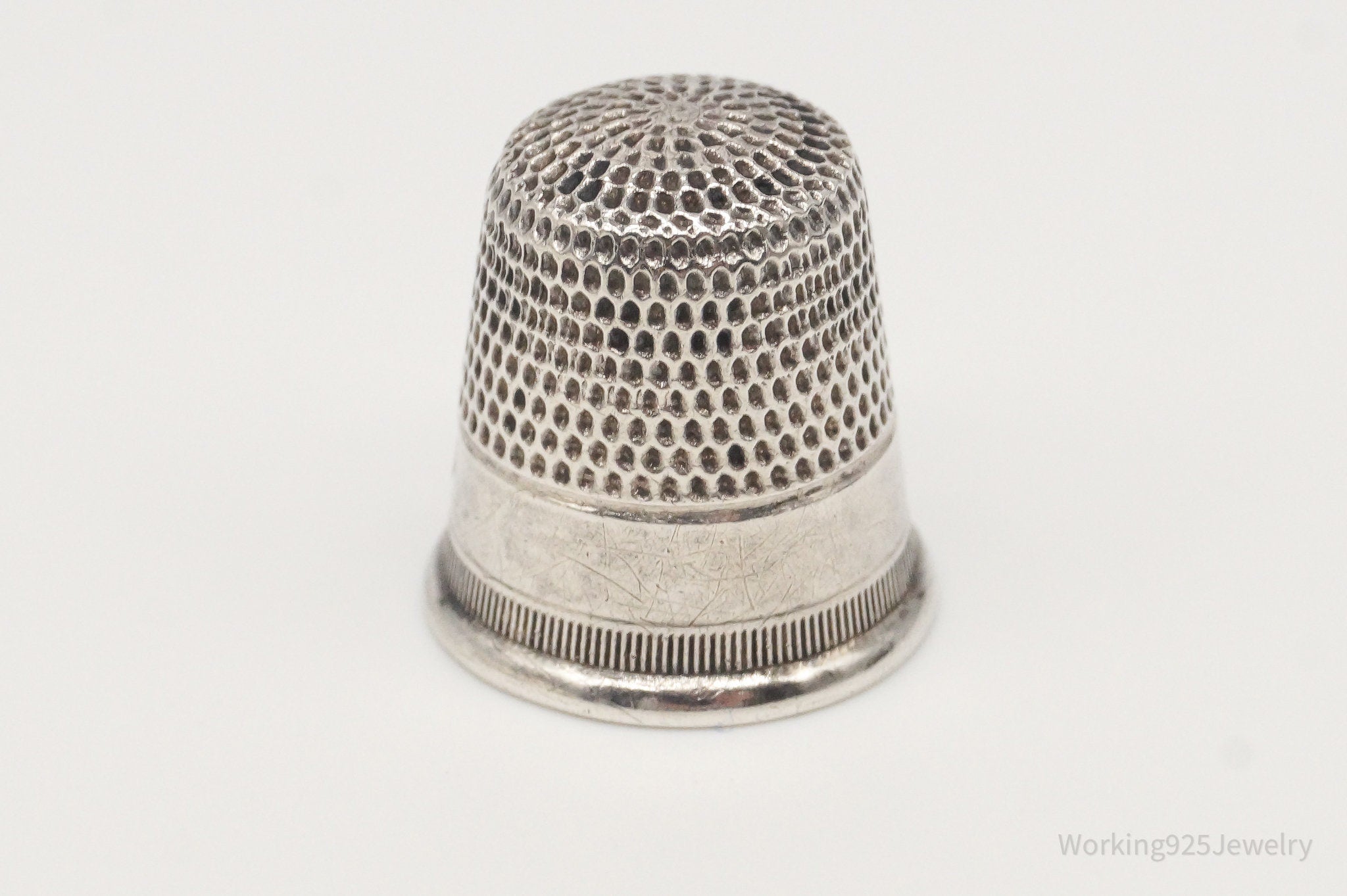 Antique Dome Sterling Silver Thimble Size 7