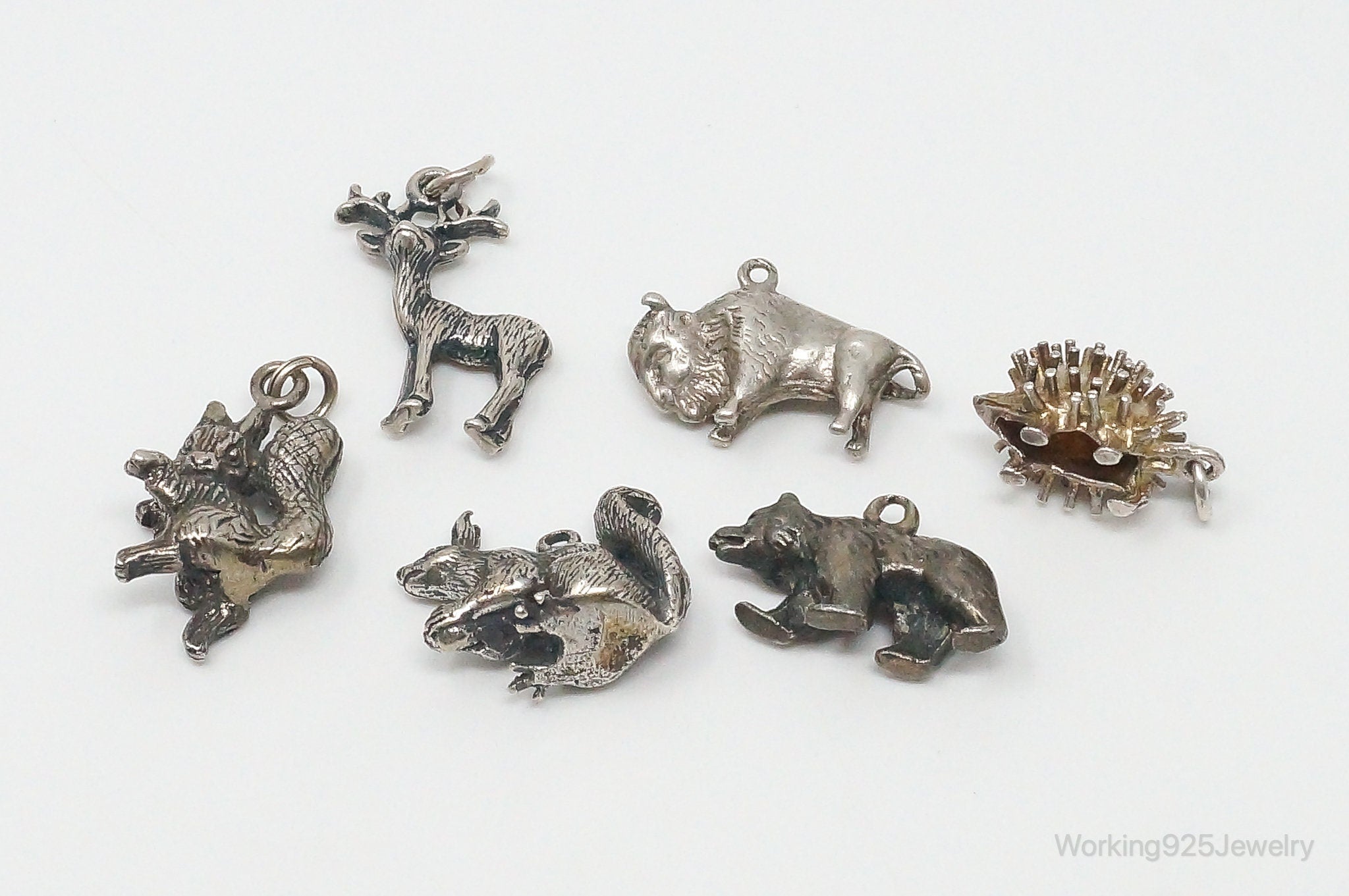 Vintage Antique Wildlife Wilderness Sterling Silver Charms Lot