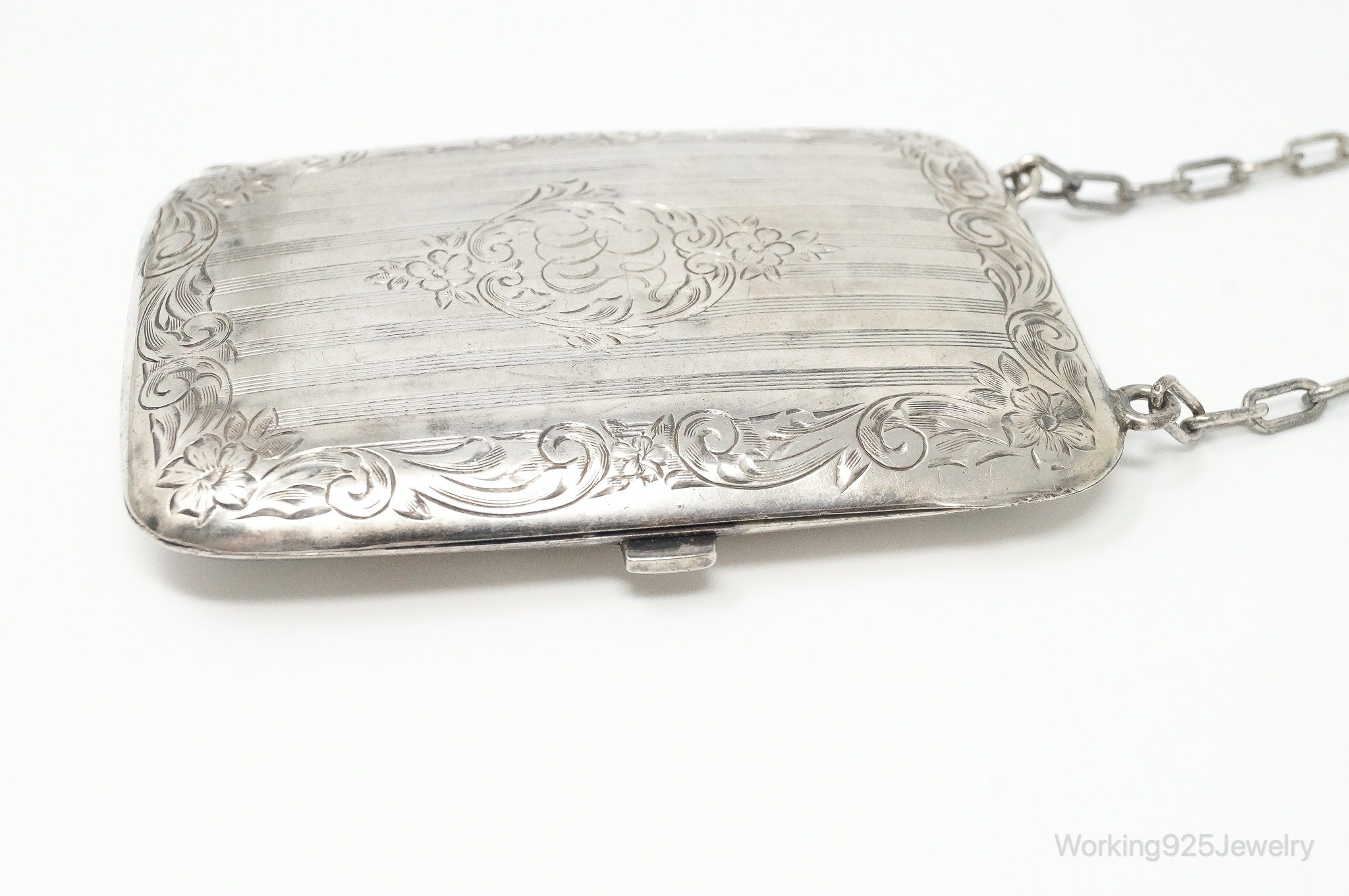 RARE Antique Clarence A. Vanderbilt Sterling Silver Coin Change Vanity Purse