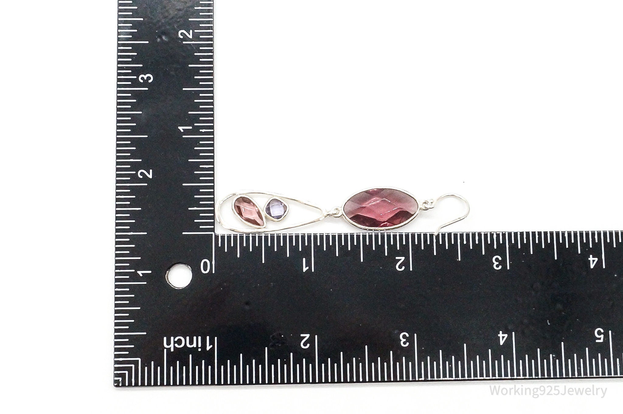 Designer Silpada Retired Long Glass Sterling Silver Earrings