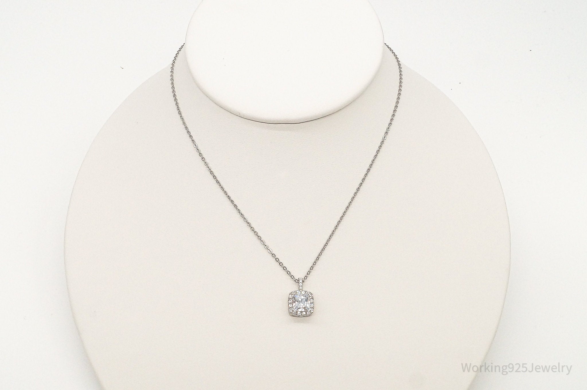 Designer Ryze Cubic Zirconia Sterling Silver Necklace