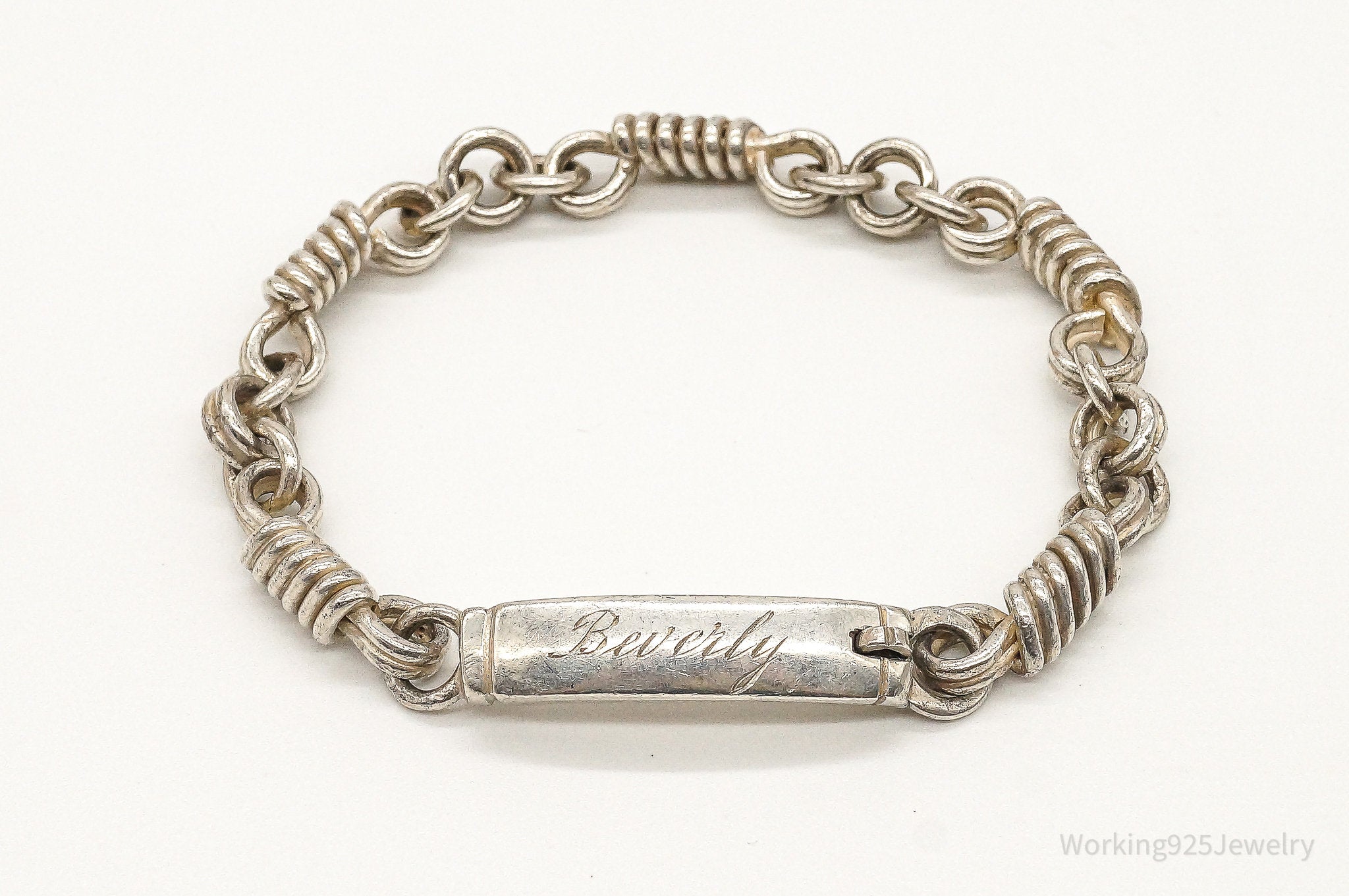 Rare Vintage WILLIAM SPRATLING ID Tag Silver Bracelet